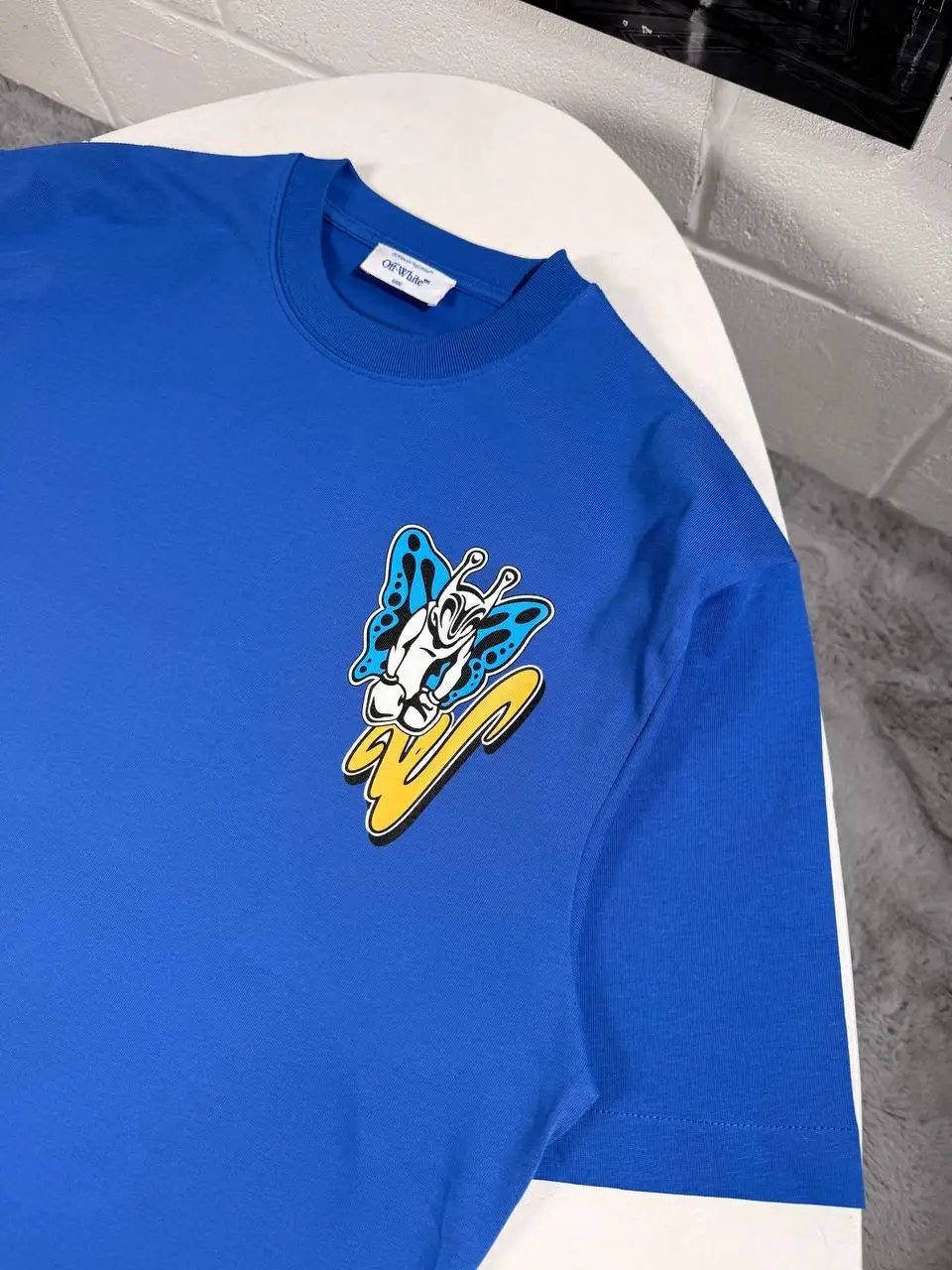 OFF W TSHIRT BLUE Stock supplier