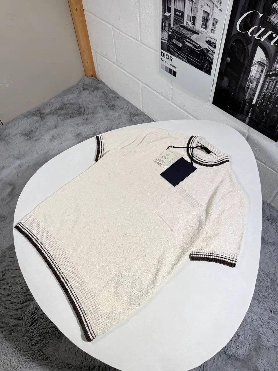 RADA KNITTED T SHIRT WHITE by Stock supplier