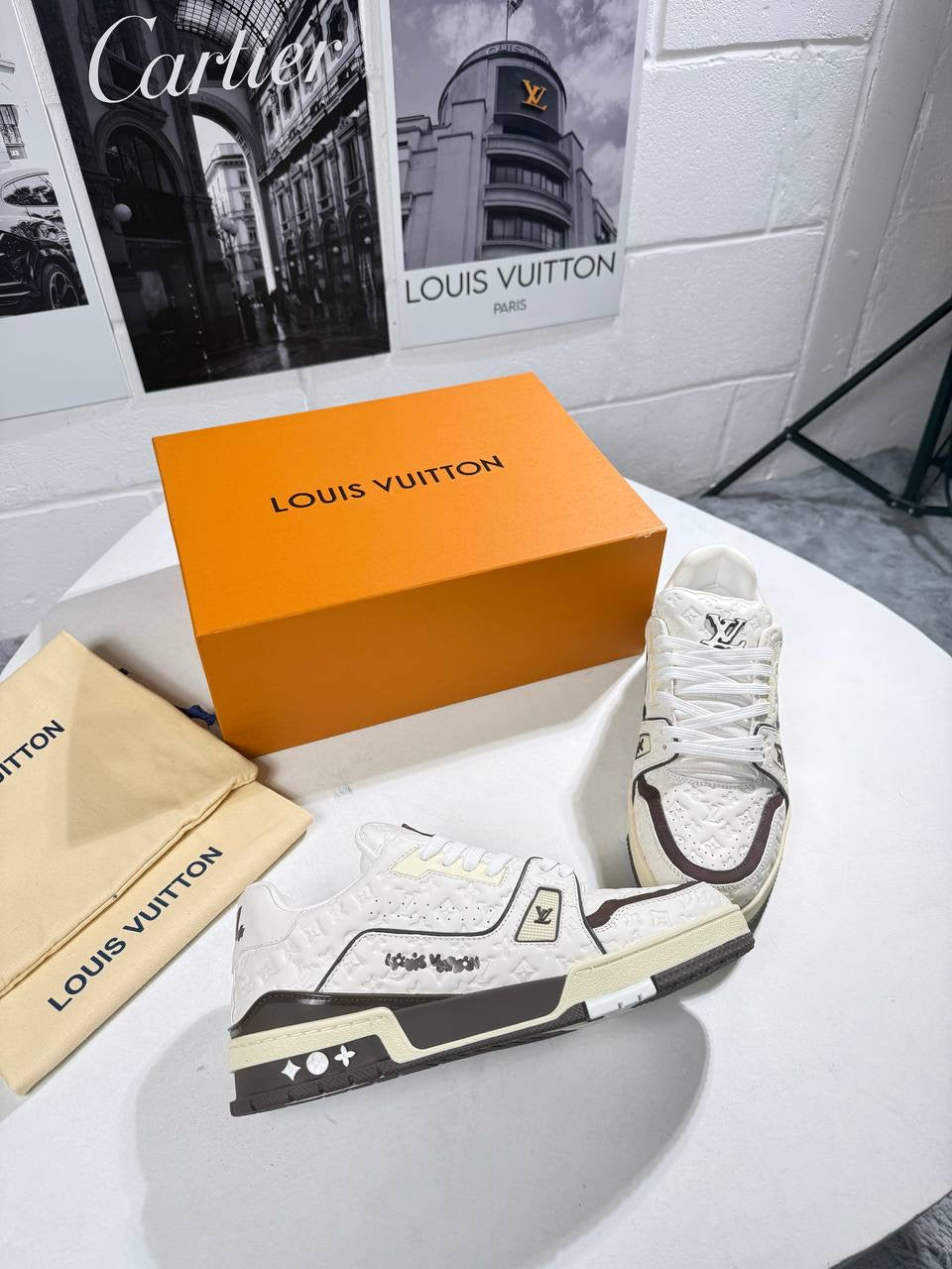 LVE TRAINERS WHITE&BROWN