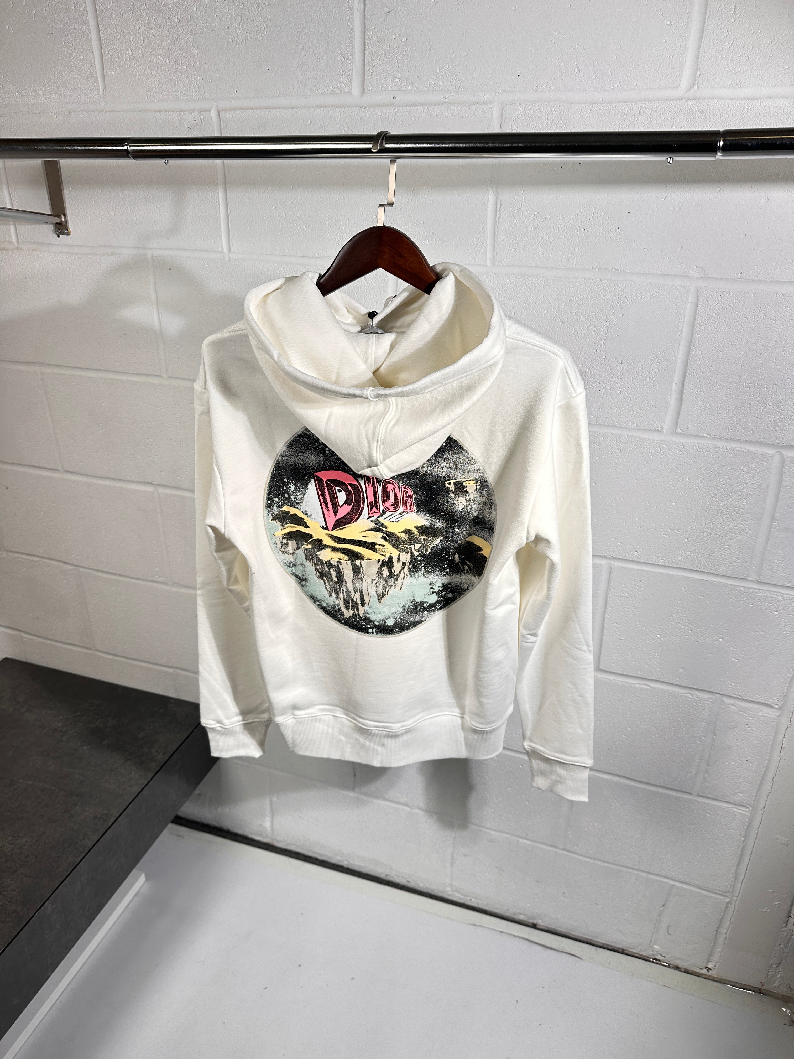 Sweat à capuche Dior blanc