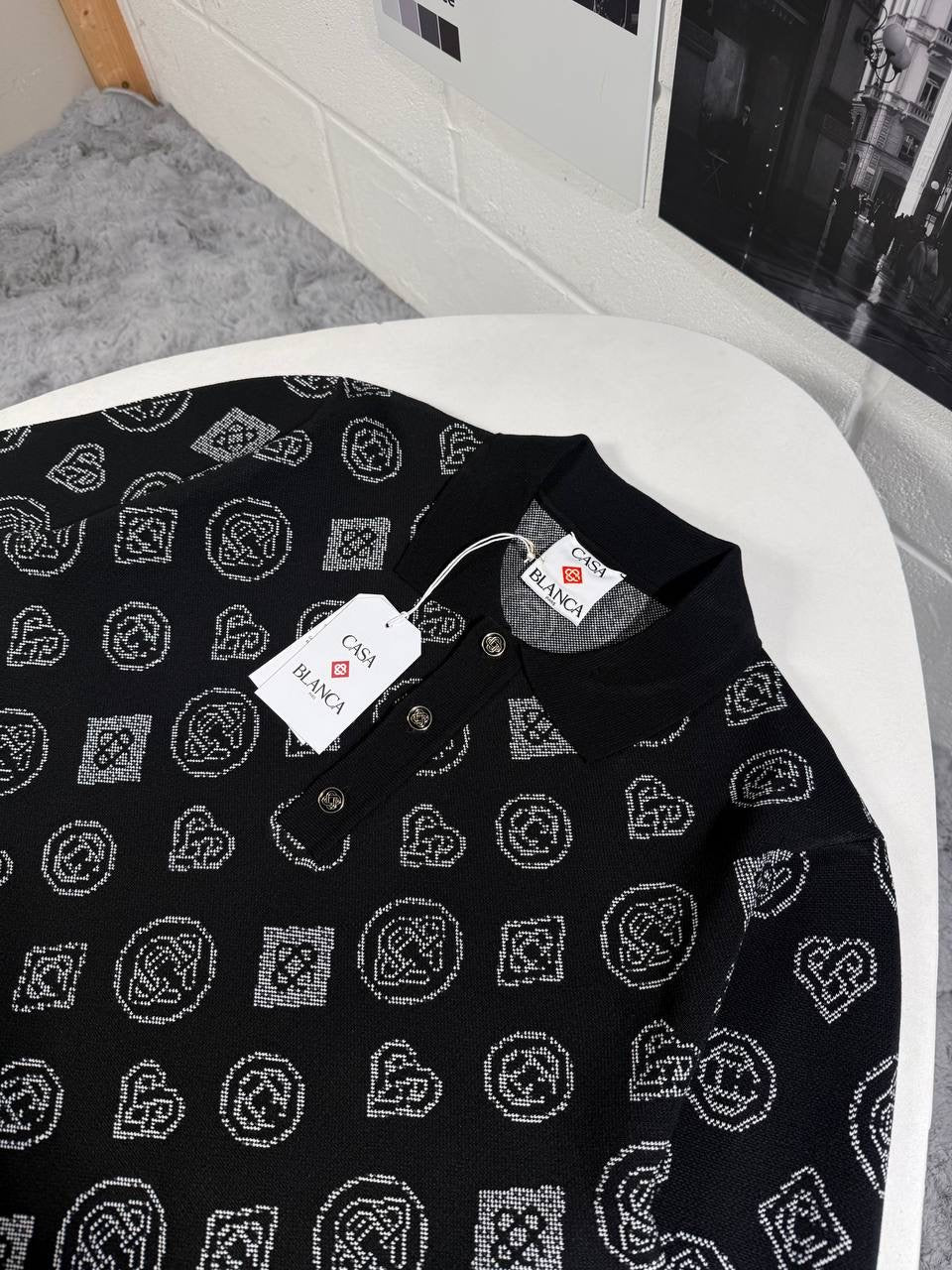 CASA MONOGRAM KNITTED POLO