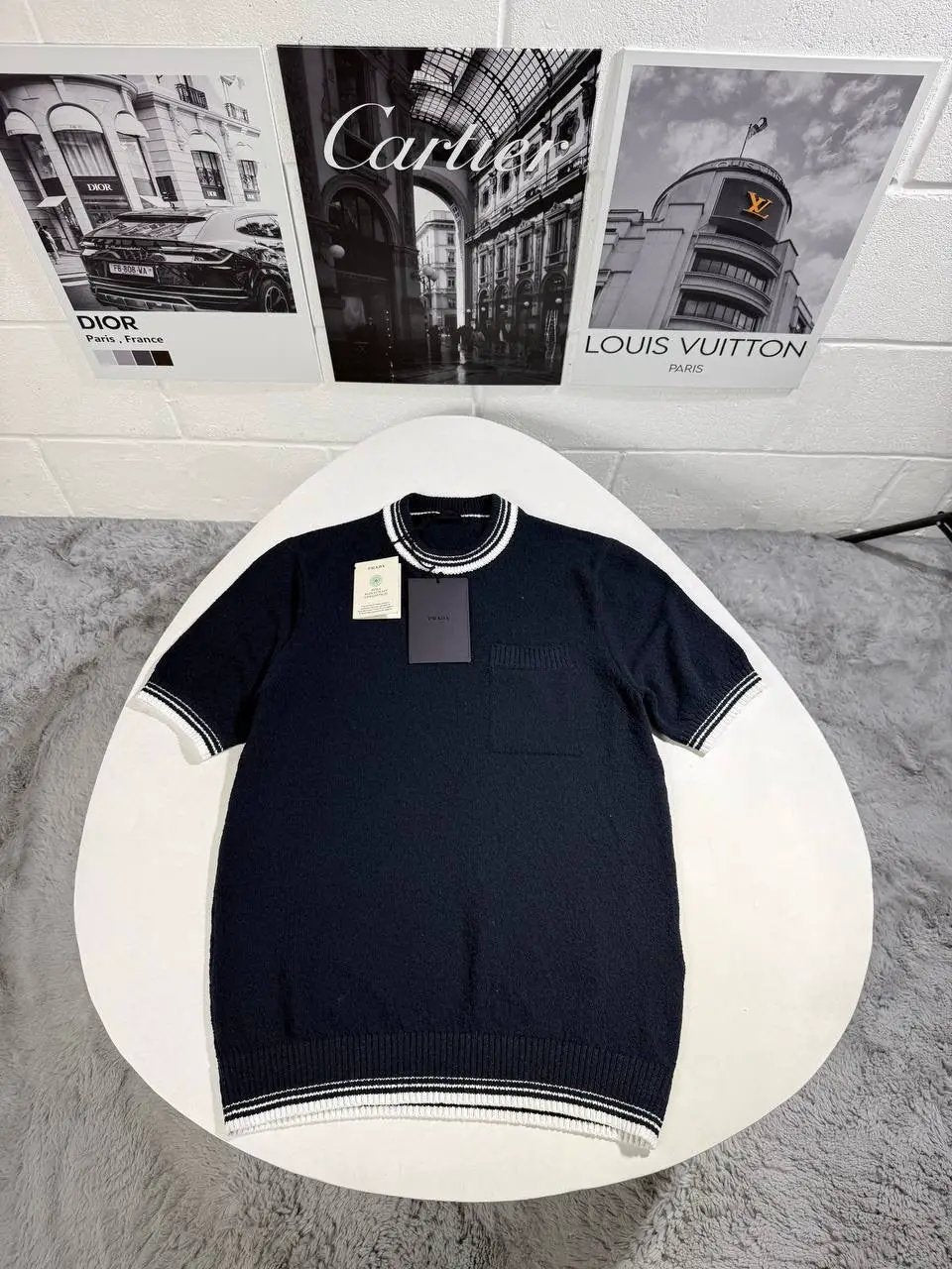 RADA KNITTED T SHIRT NAVY by Stock supplier