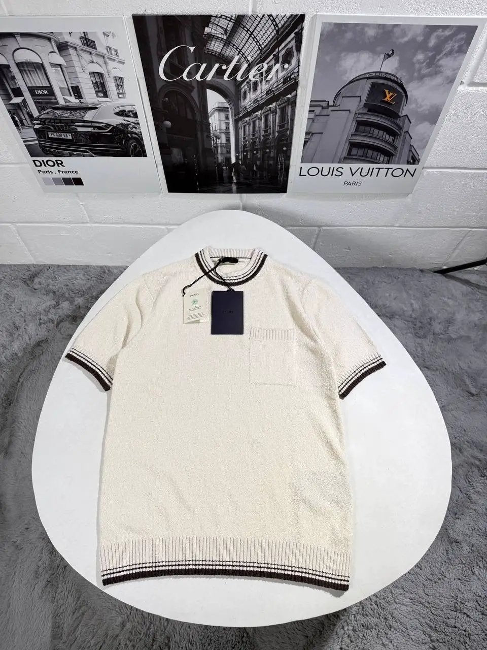 RADA KNITTED T SHIRT WHITE by Stock supplier