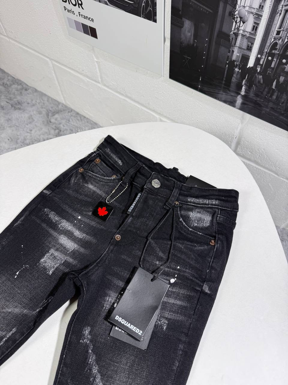 DSQ JEANS KIDS BLACK by Stock supplier