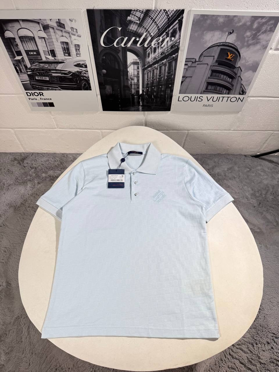 LVE DAMIER POLO BABY BLUE