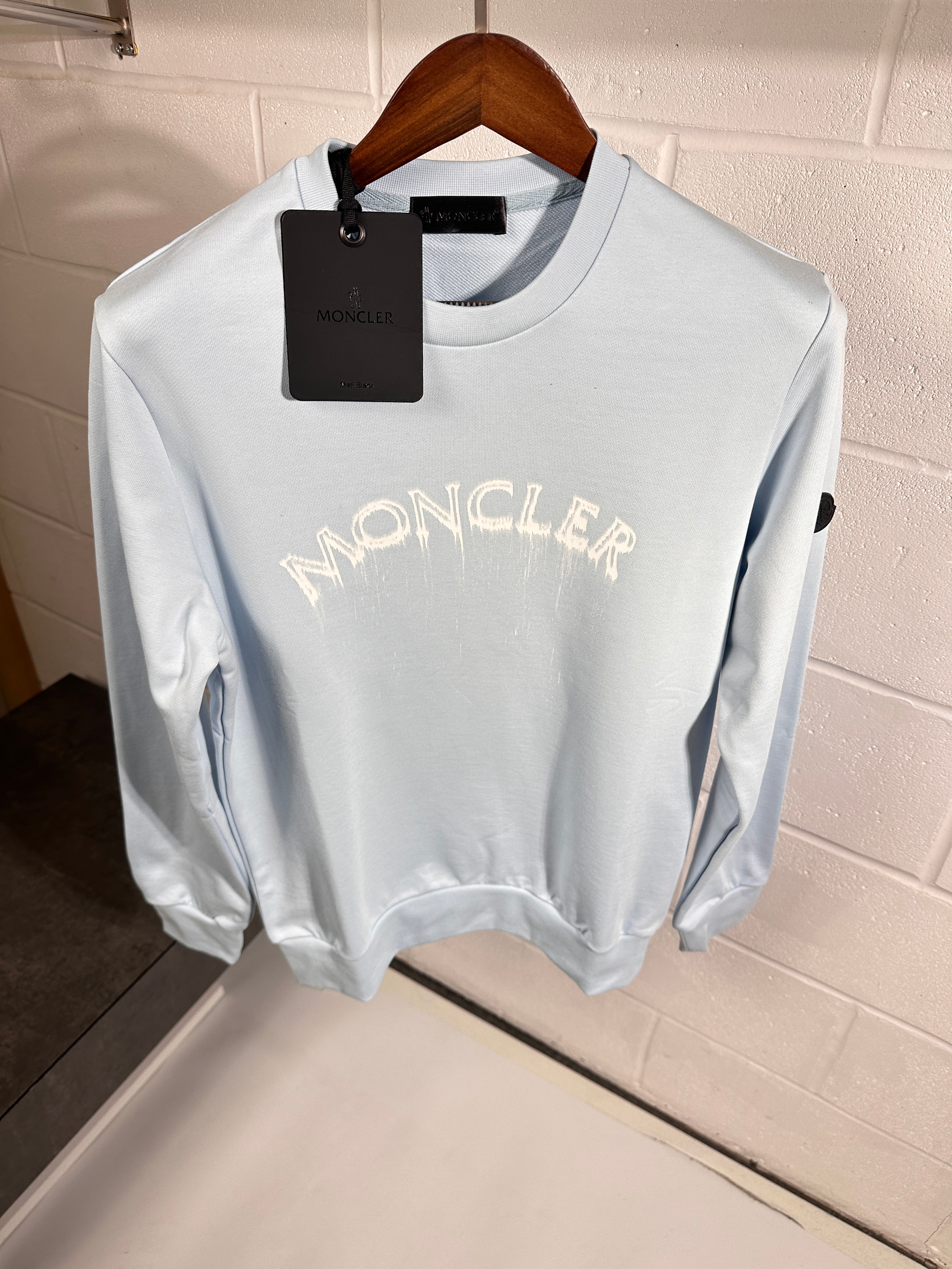 Sweat-shirt Moncler bleu bébé