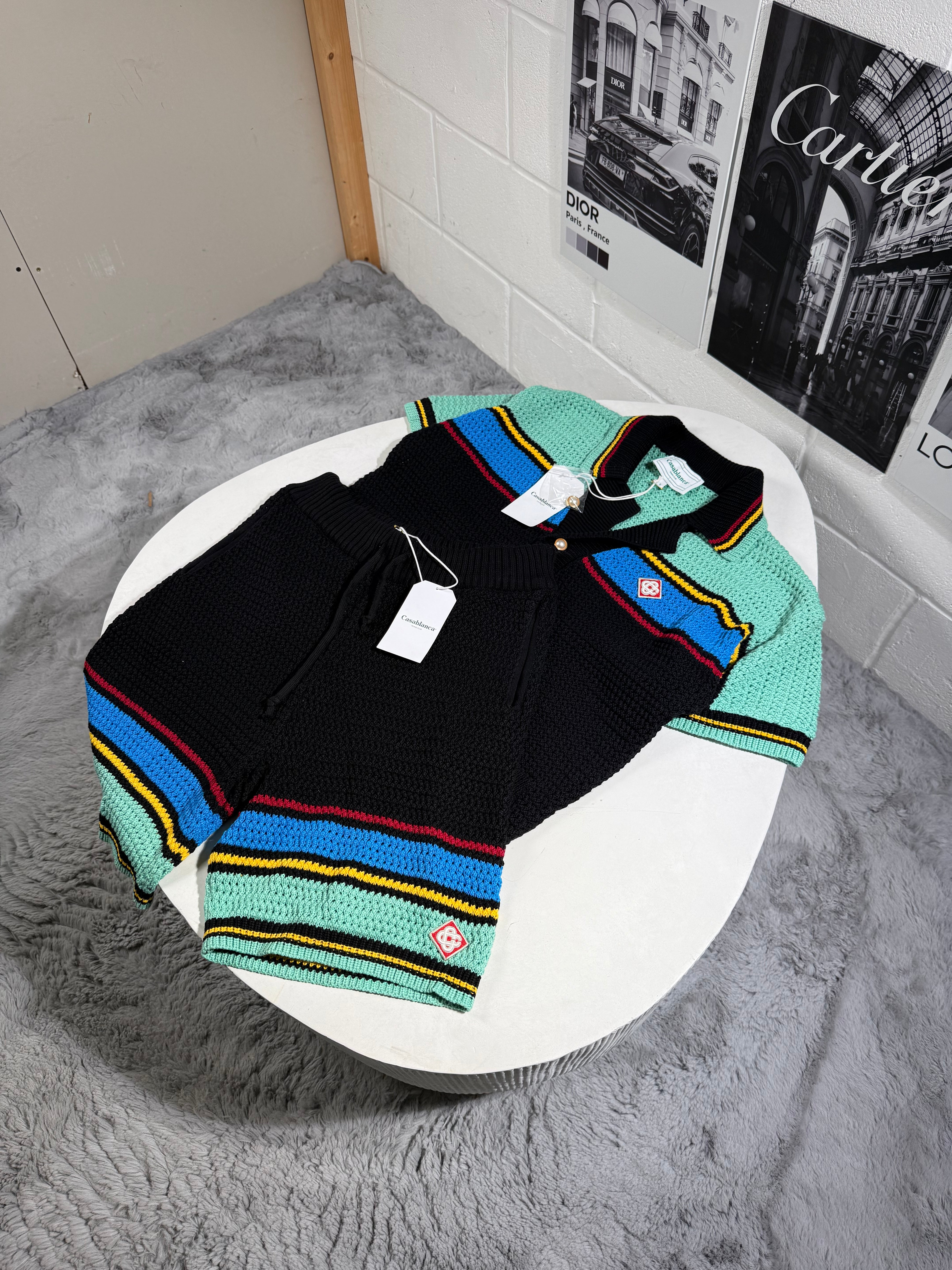 CASA KNITTED SHORTSET