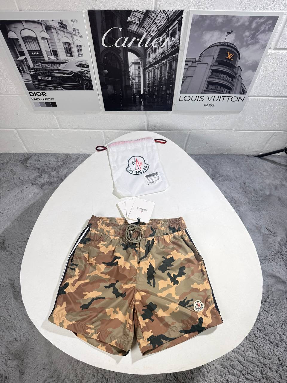 MNCLR GREEN PRINTED SHORTS