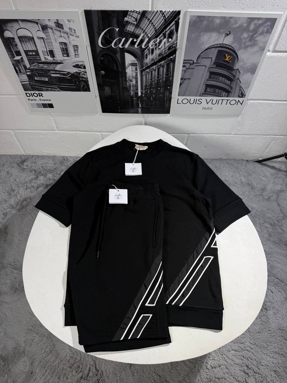 HRMS STRIPPED SHORT SET