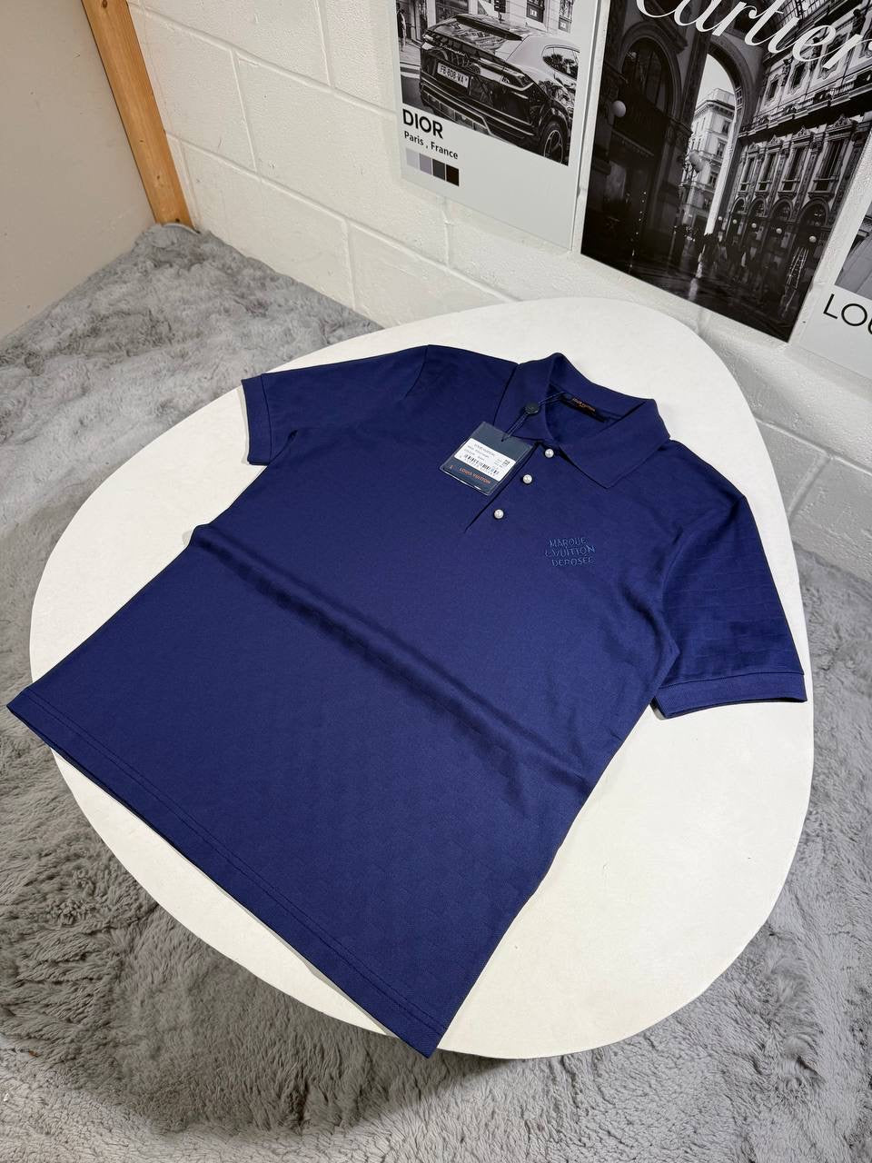 LVE DAMIER POLO NAVY