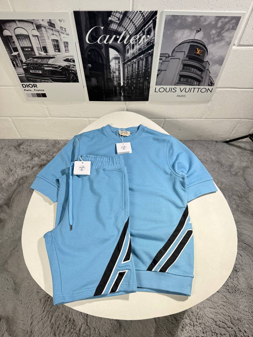 HRMS STRIPPED SHORT SET