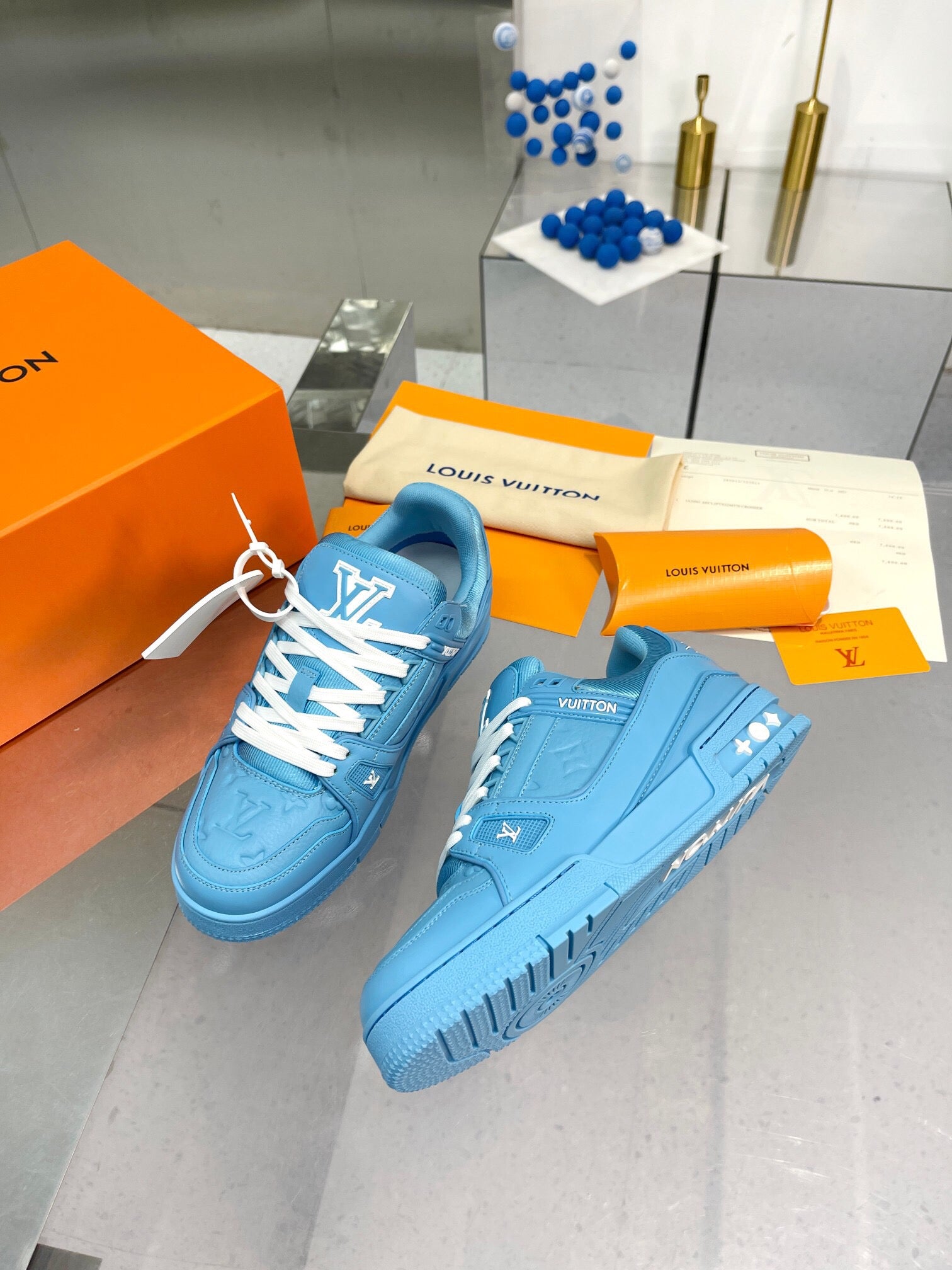 LVE BLUE TRAINERS (pre-order)