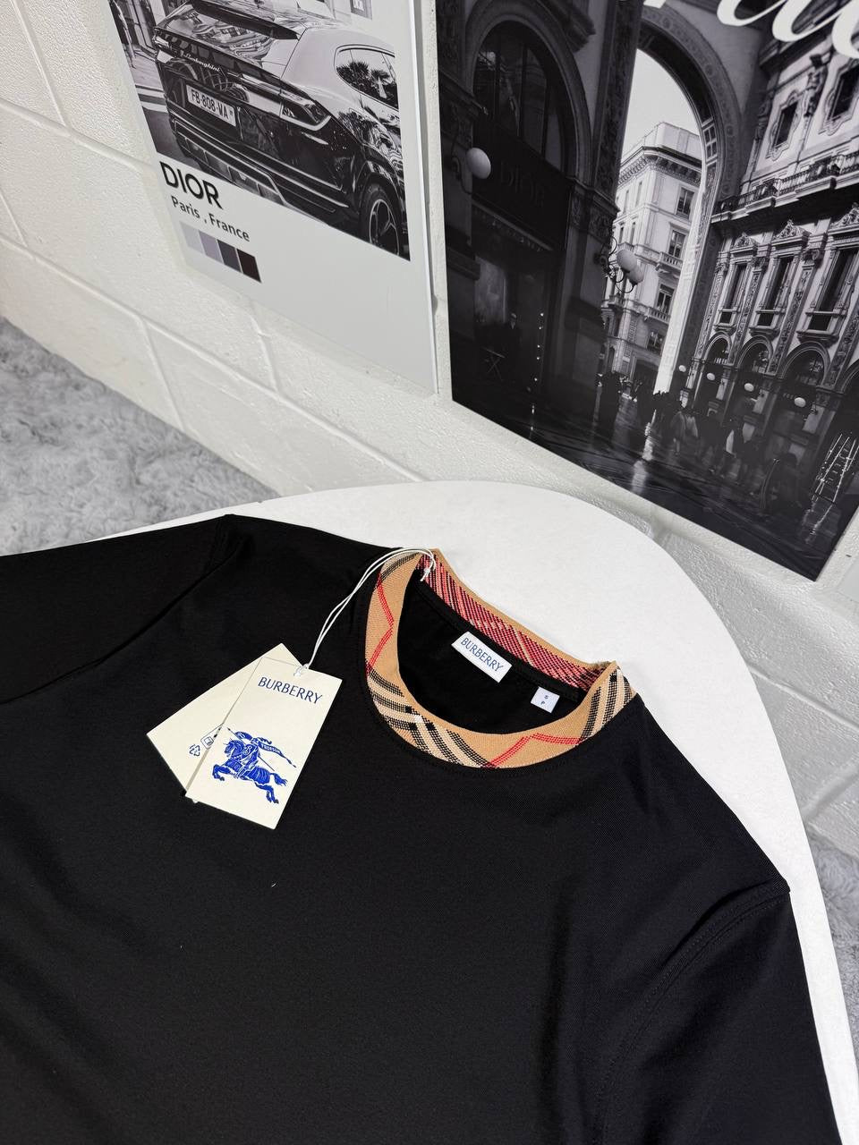 BURB CHECK TRIM TSHIRT