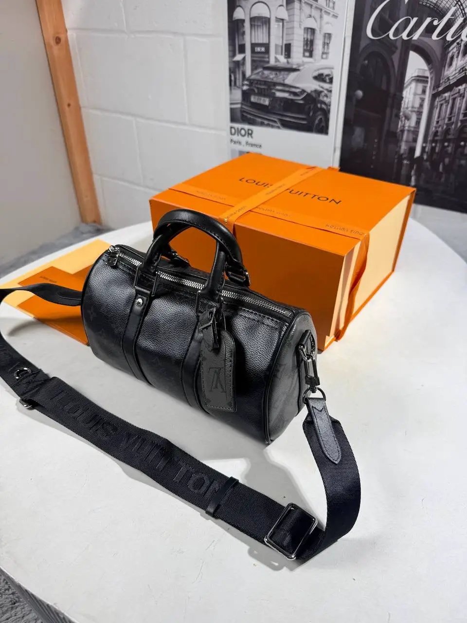 LVE MONOGRAM BLACK AND GREY BAG