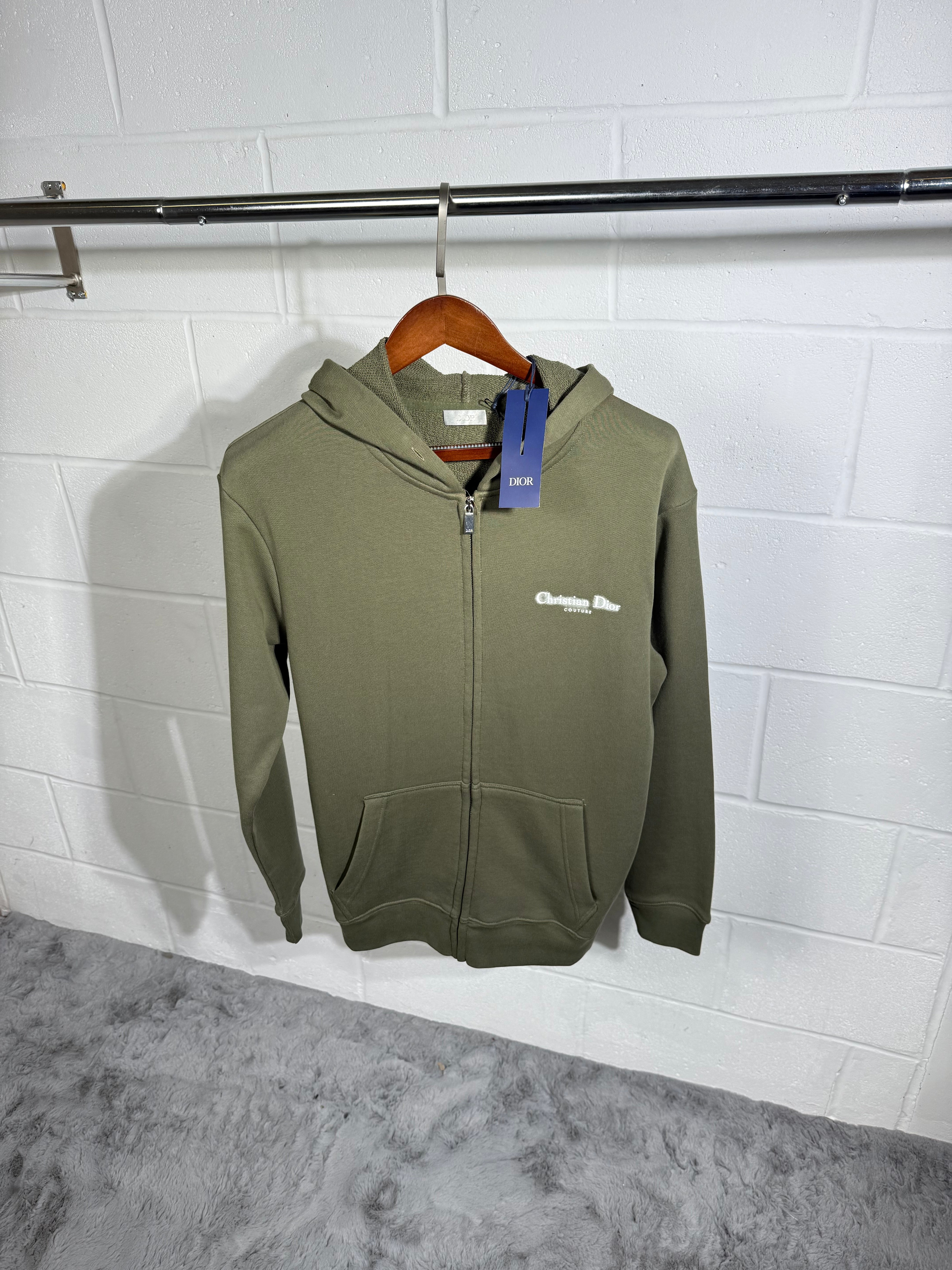 Sweat à capuche zippé CD vert