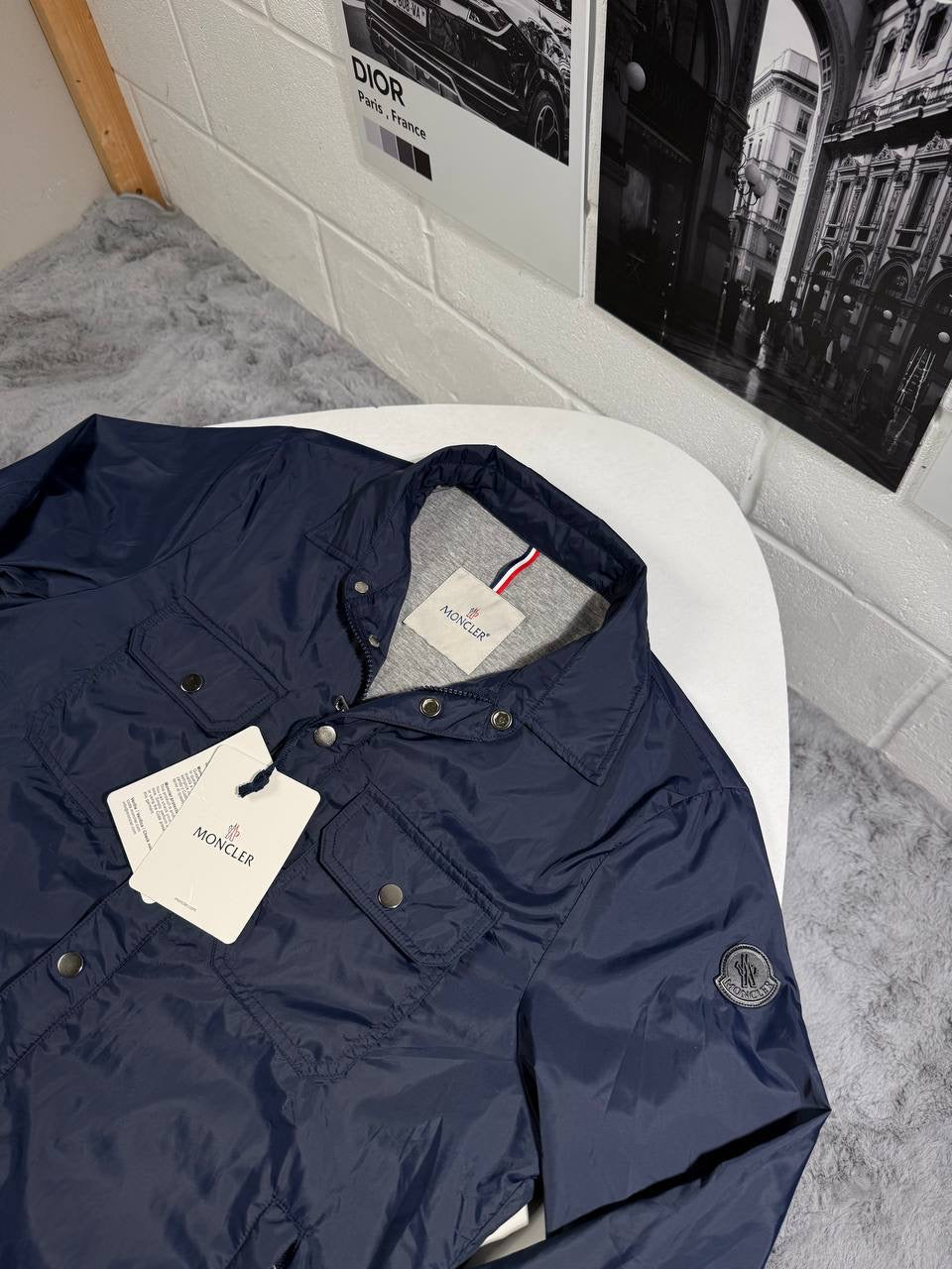 MNCLER TENIBRES DOWN SHIRT NAVY