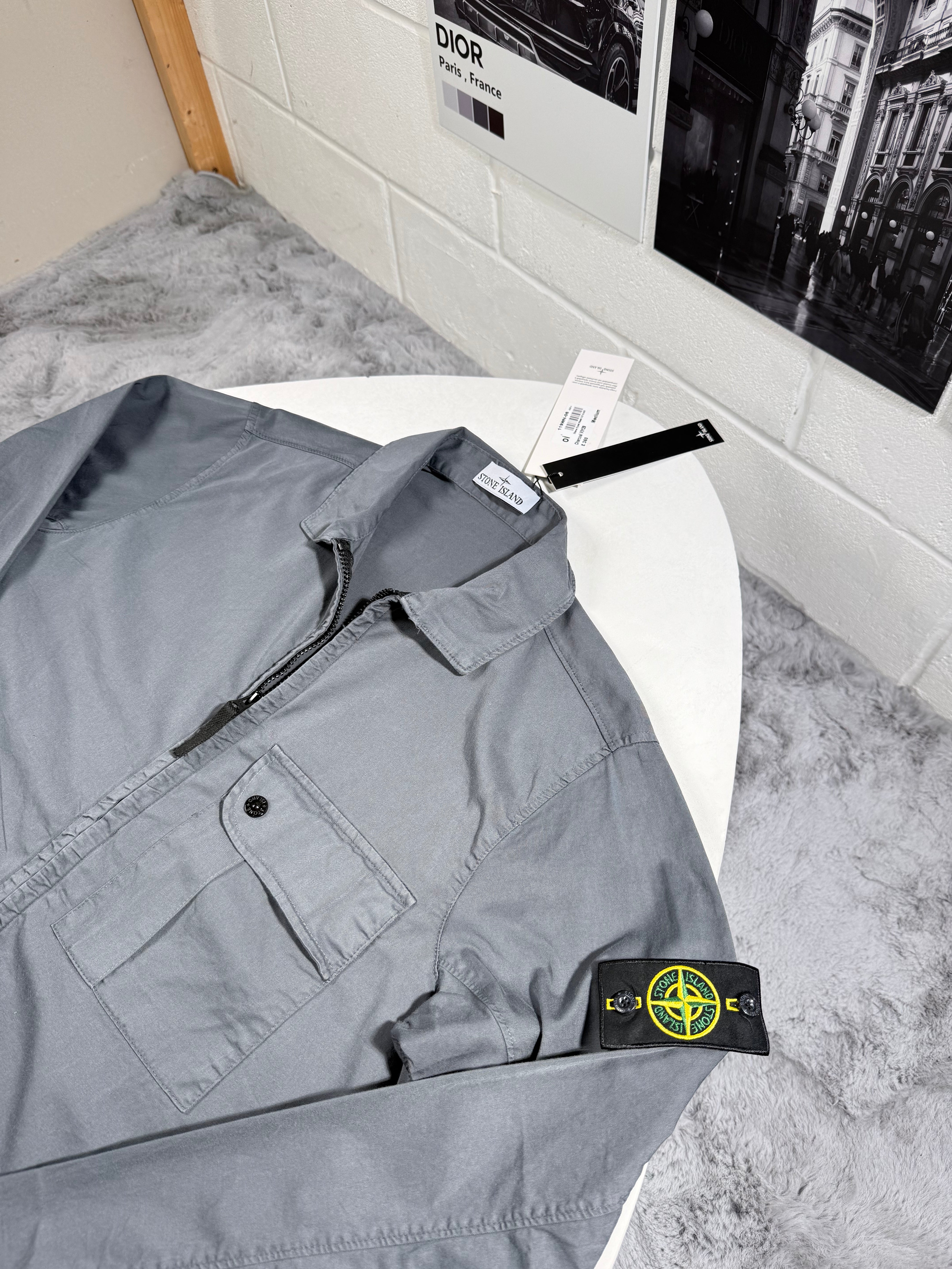 SI ZIP OVERSHIRT DARK GREY