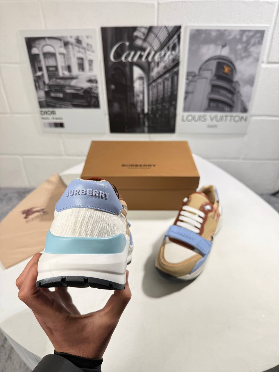 BURB RAMSEY CHECK TRAINER MENS