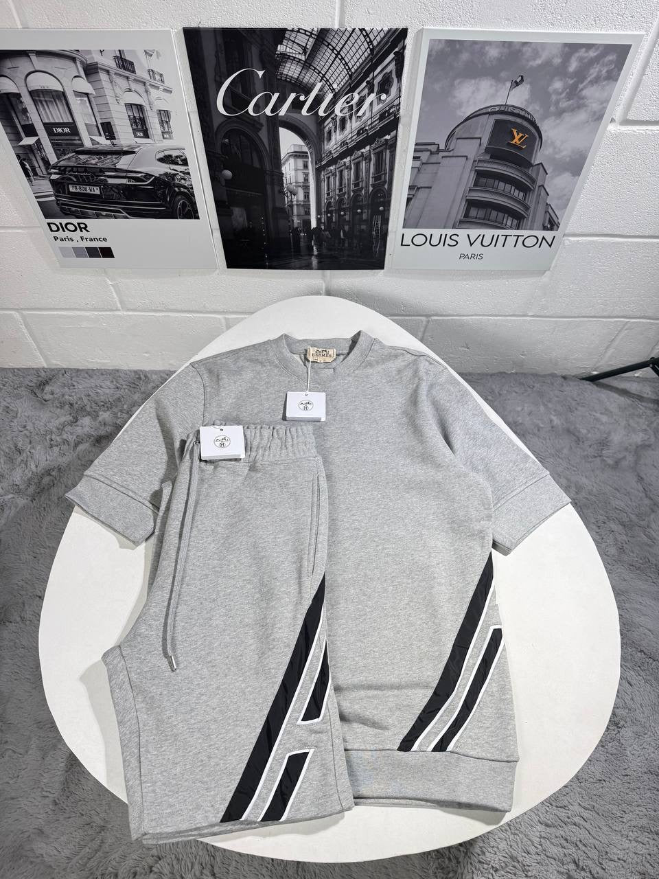 HRMS STRIPPED SHORT SET