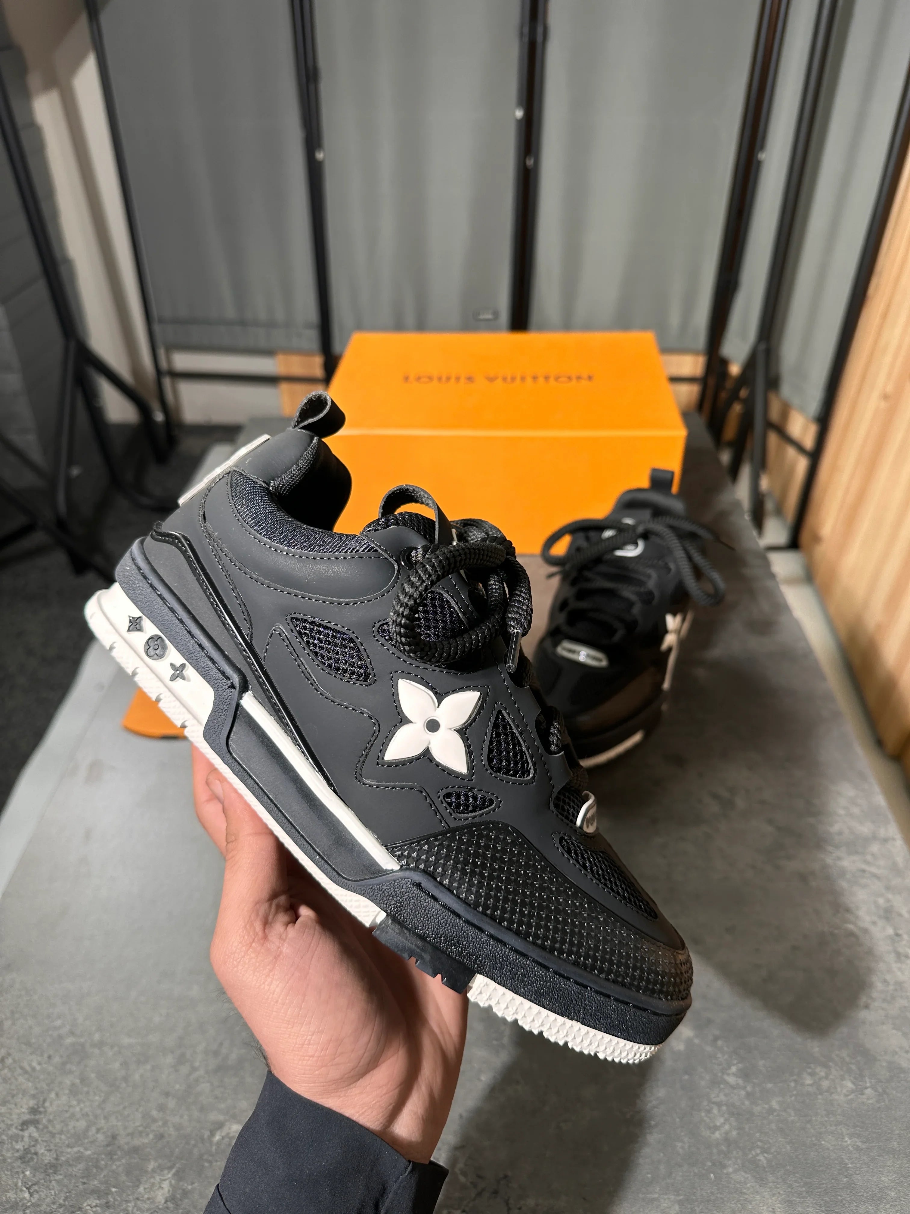 Baskets de skate Louis Vuitton noires