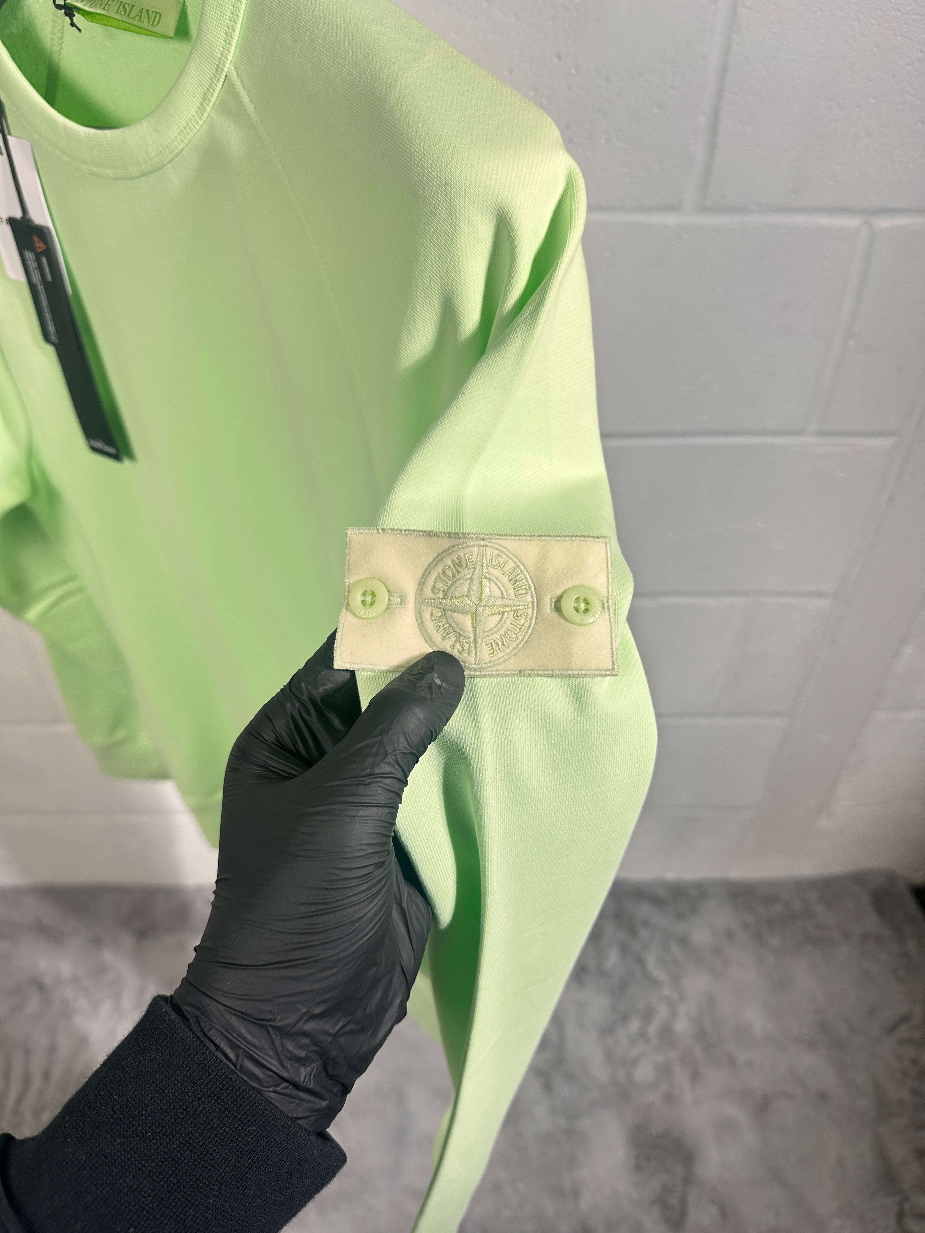 Sweat-shirt avec logo fantôme de Stone Island menthe clair