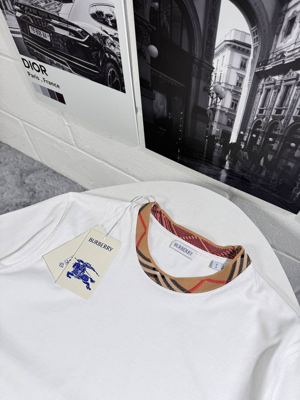 BURB CHECK TRIM TSHIRT