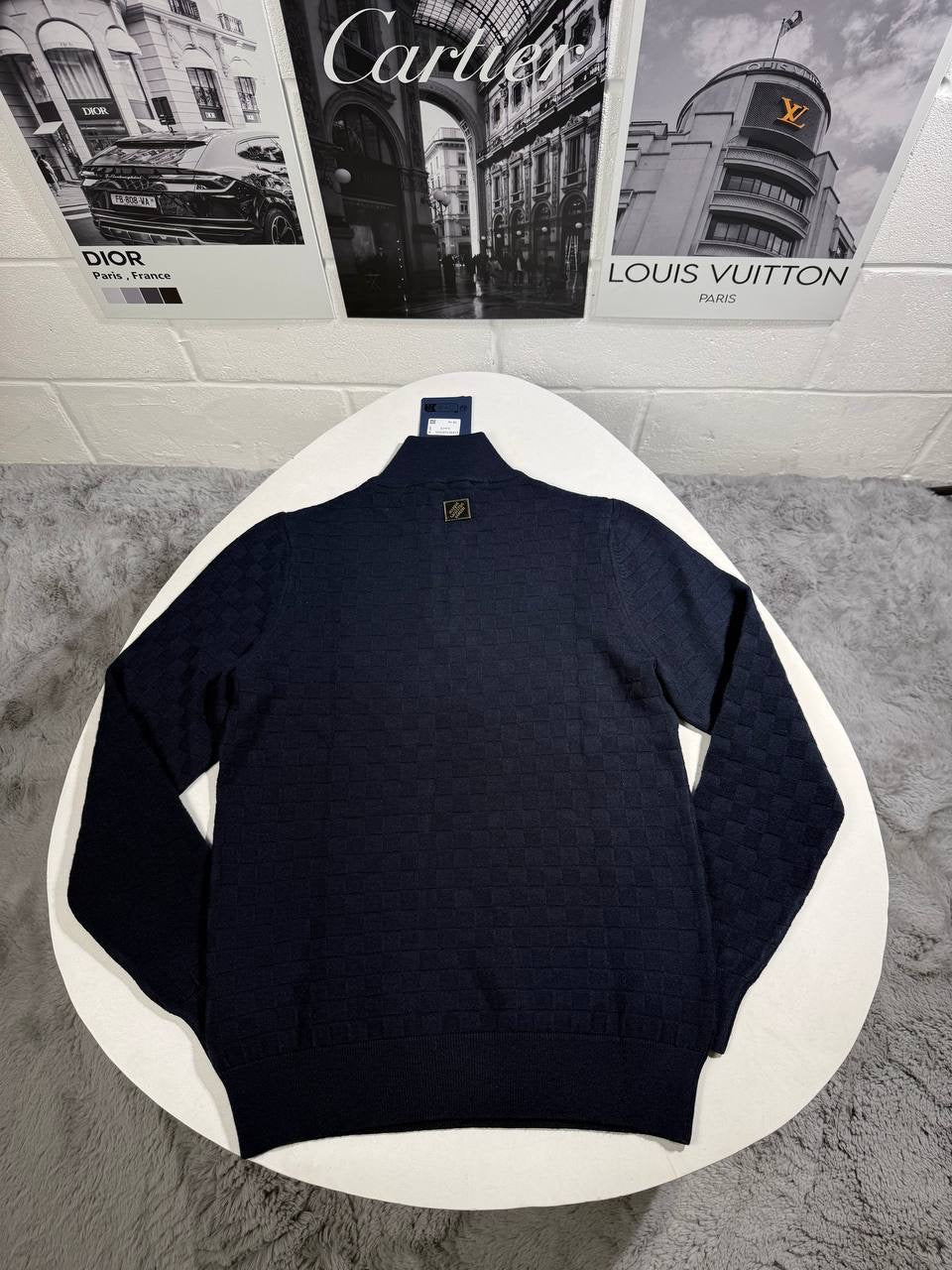 LVE HALF ZIP SWEATER NAVY