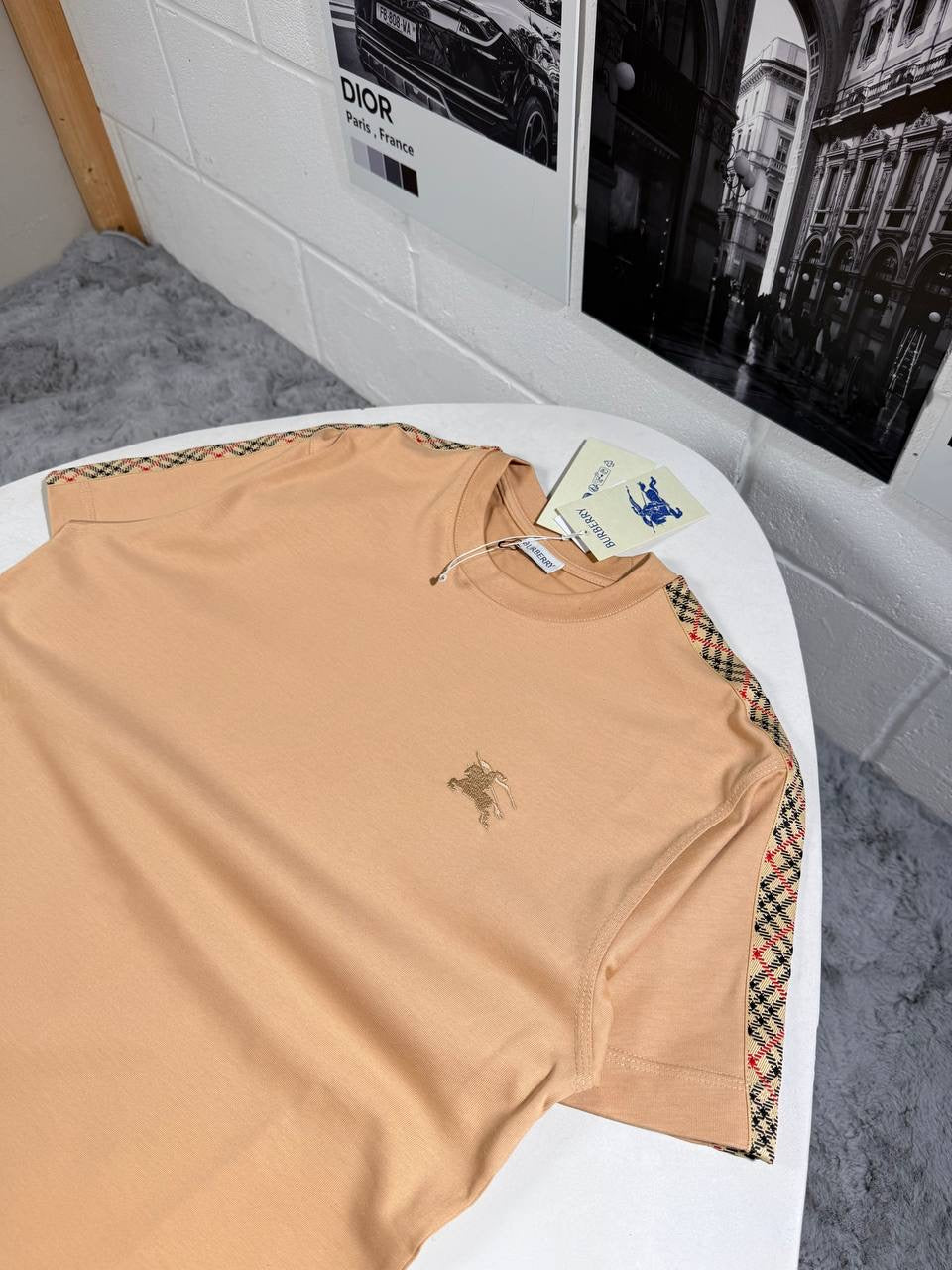 BURB CHECK TRIM TSHIRT