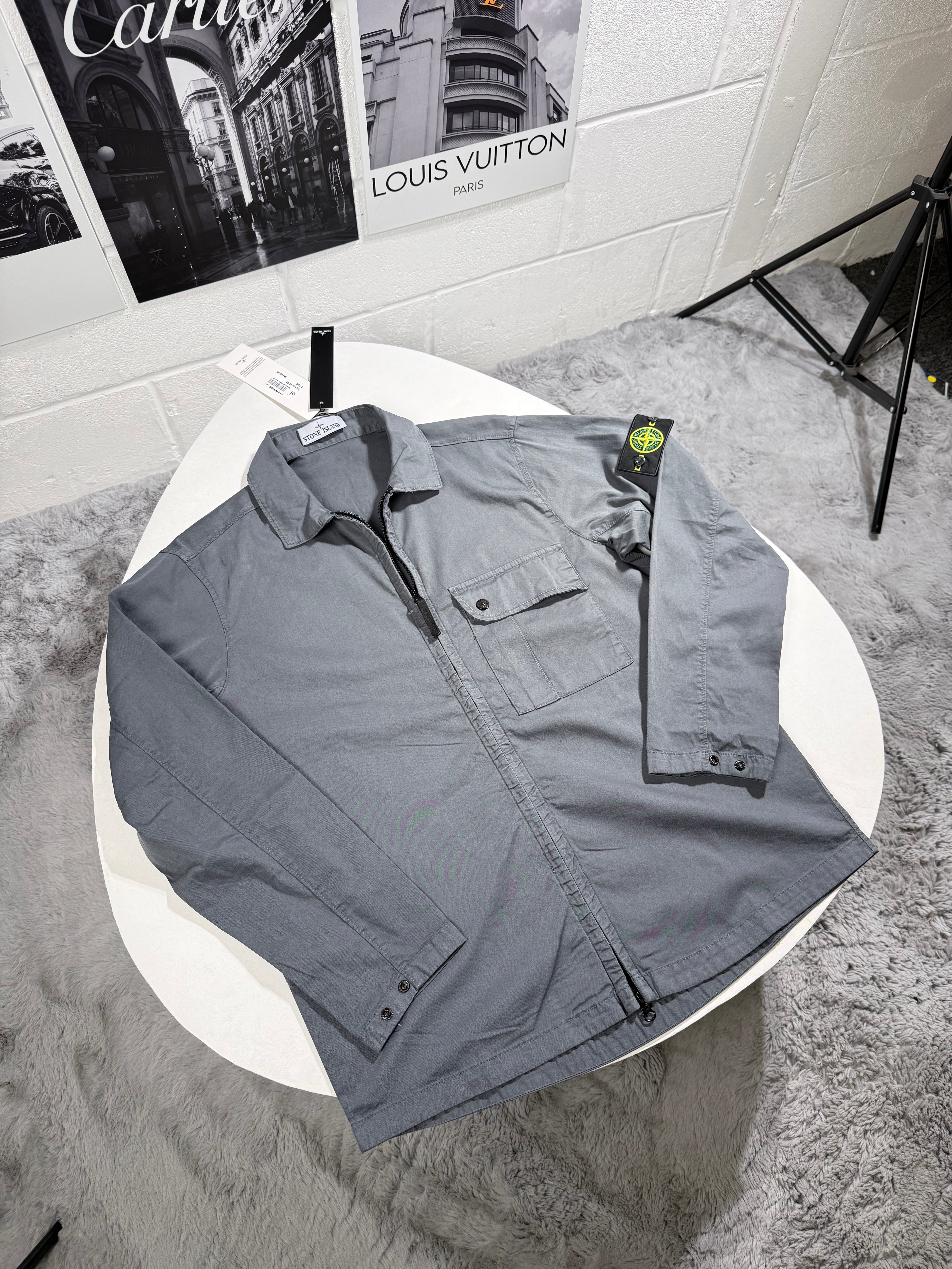 SI ZIP OVERSHIRT DARK GREY