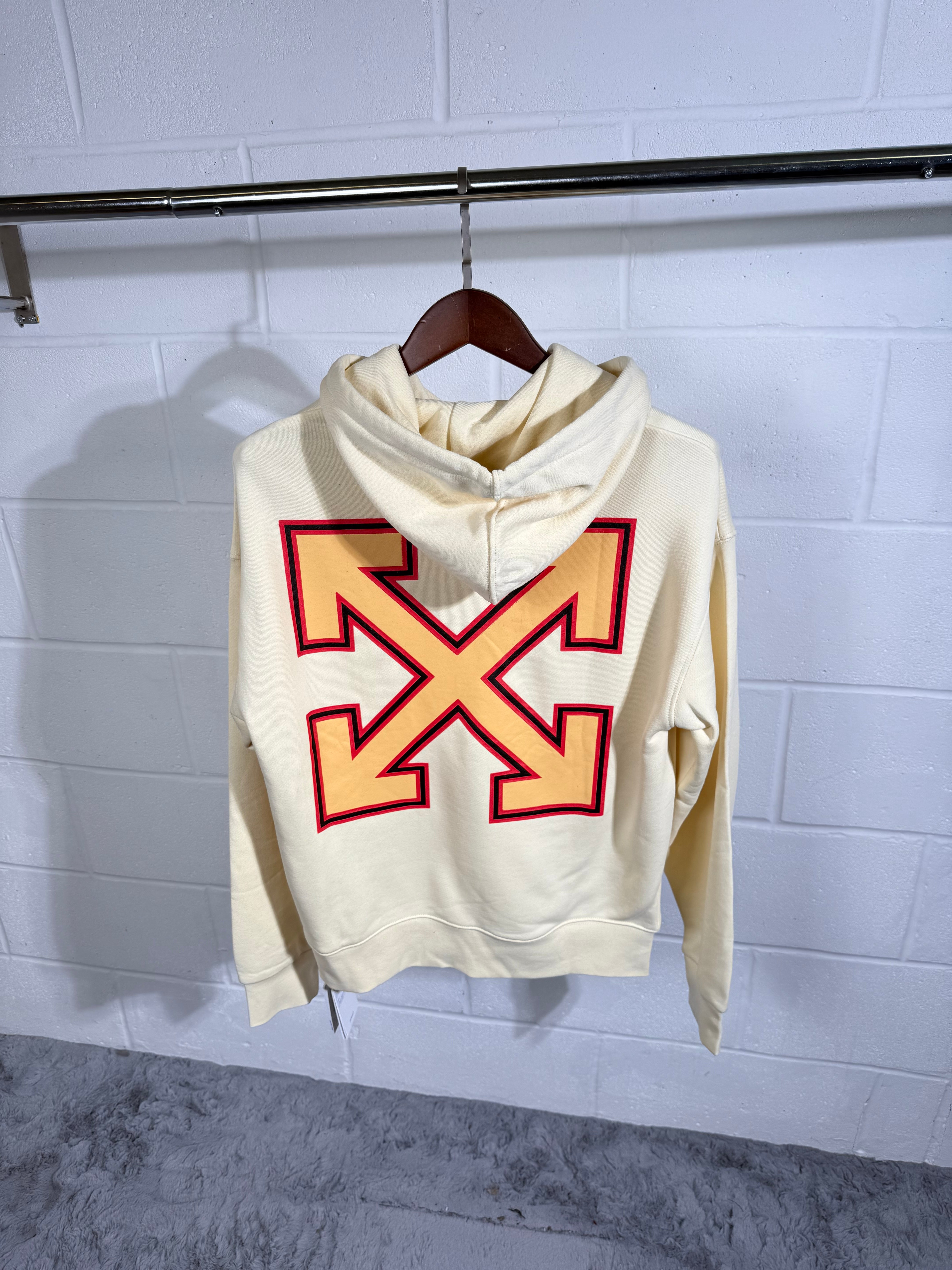 Sweat à capuche blanc cassé