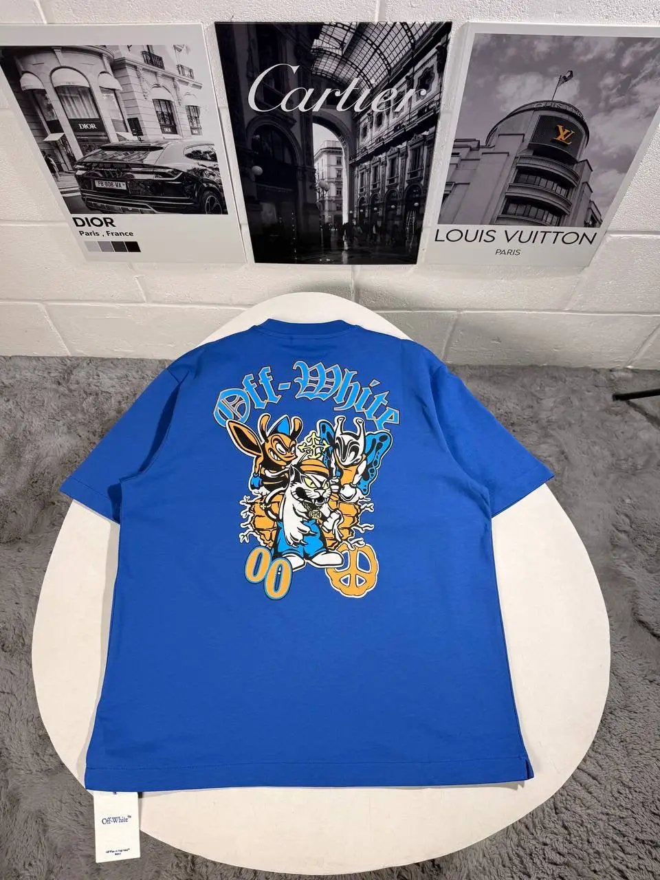 OFF W TSHIRT BLUE Stock supplier
