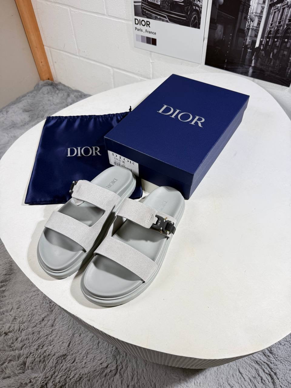 IOR AQUA SANDAL GREY SUEDE