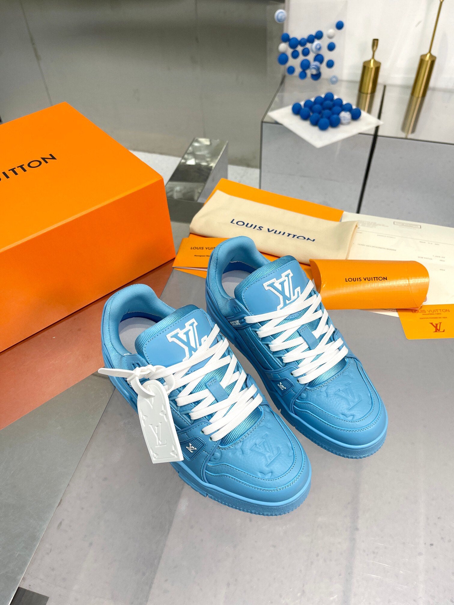 LVE BLUE TRAINERS (pre-order)