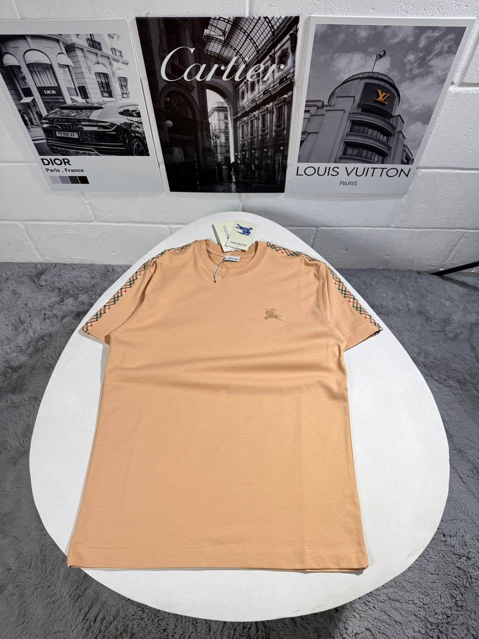 BURB CHECK TRIM TSHIRT