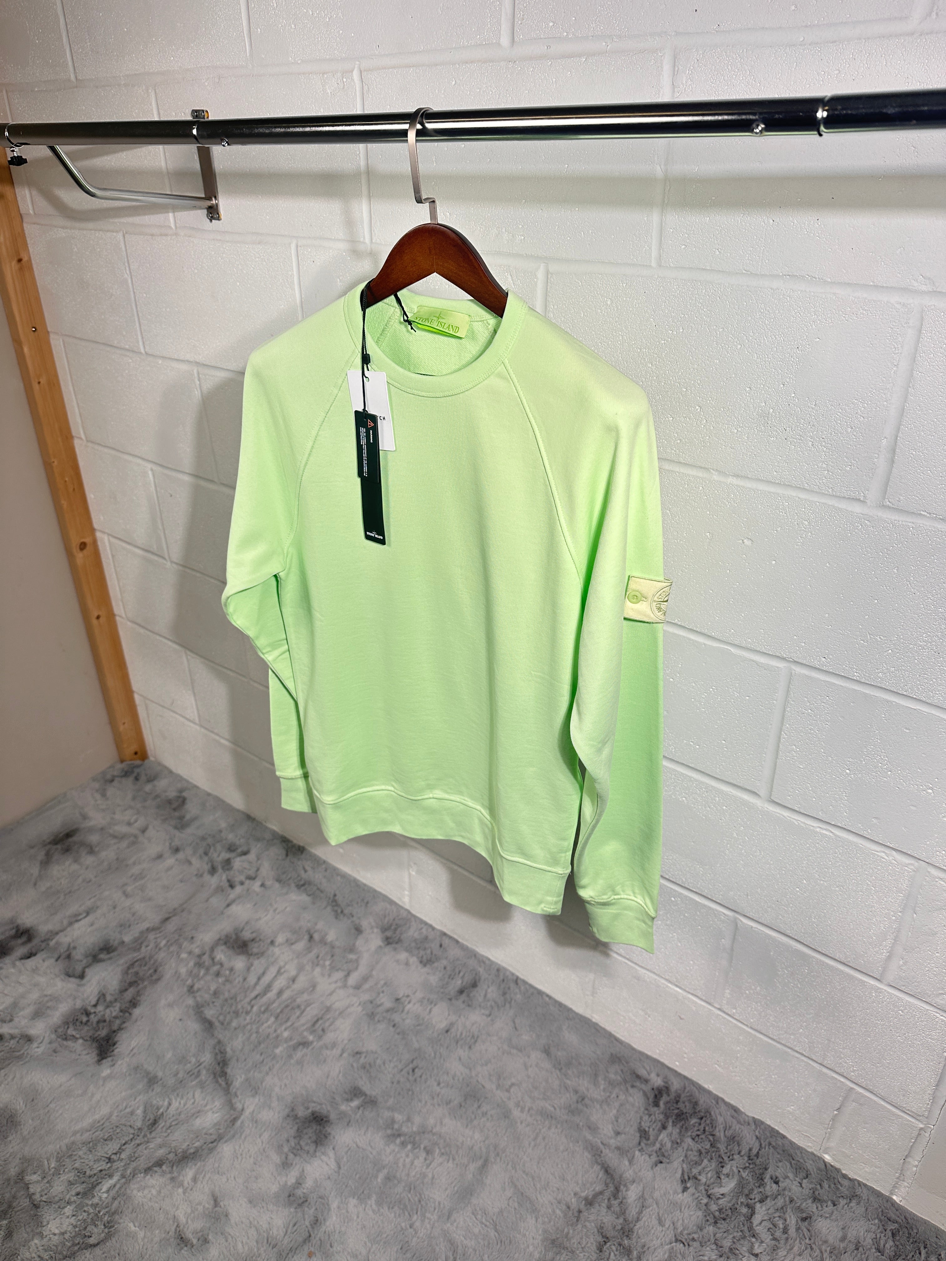 Sweat-shirt avec logo fantôme de Stone Island menthe clair