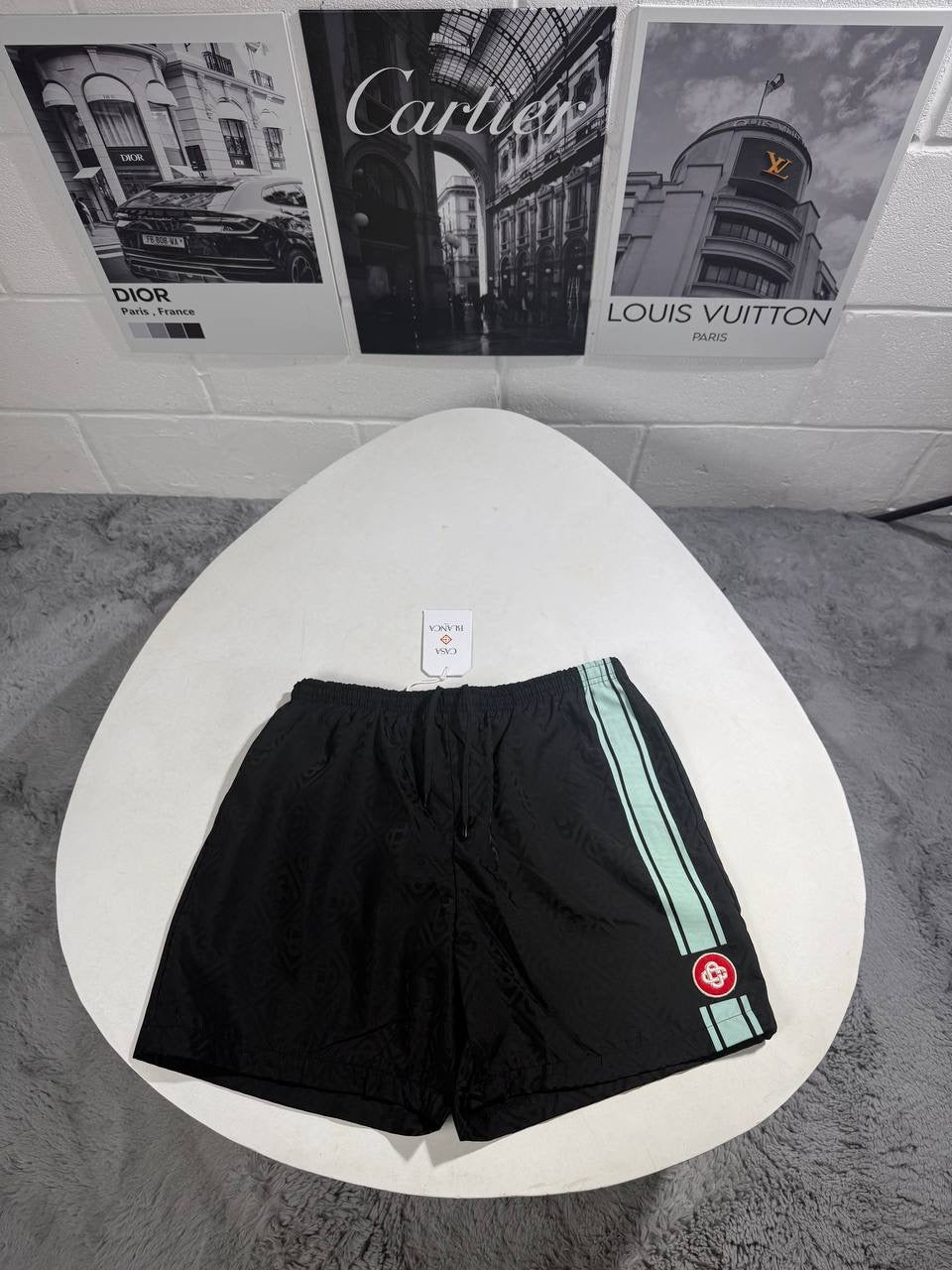 CASA STRIPPED LOGO SHORTS