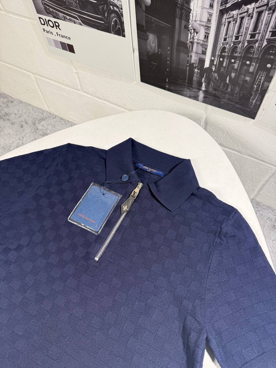 LVE ZIP UP POLO NAVY