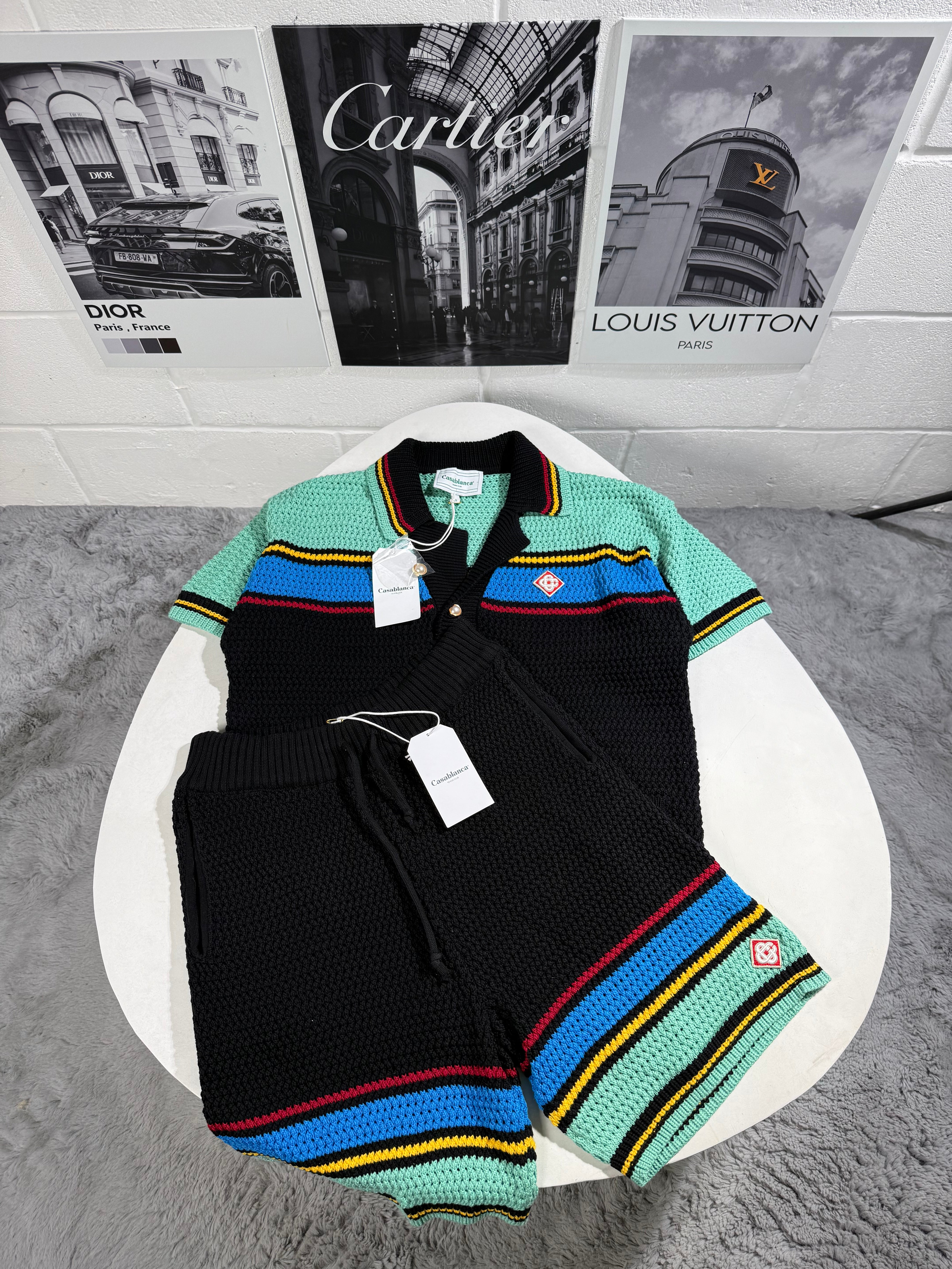 CASA KNITTED SHORTSET