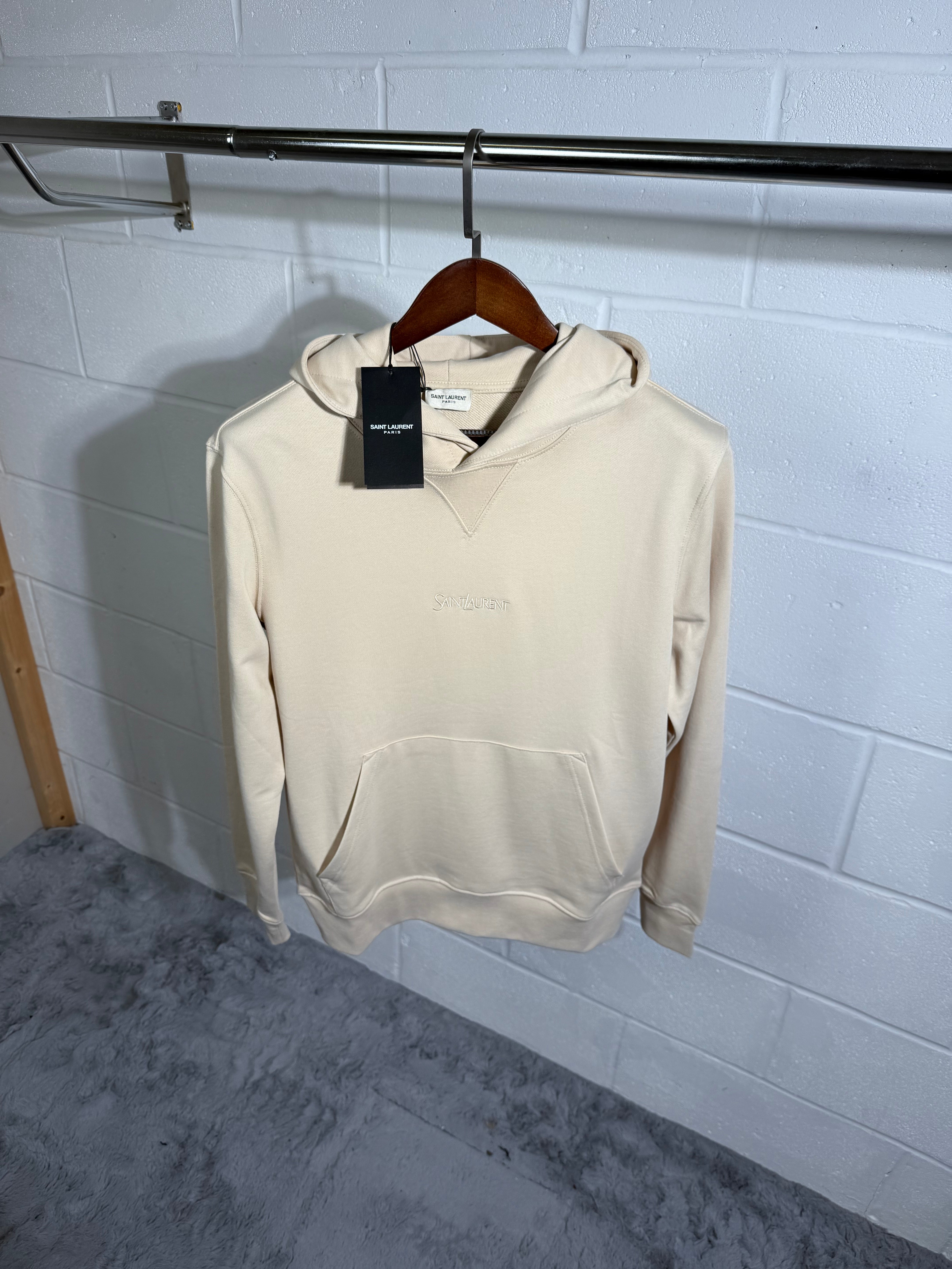 Sweat à capuche Saint Laurent beige