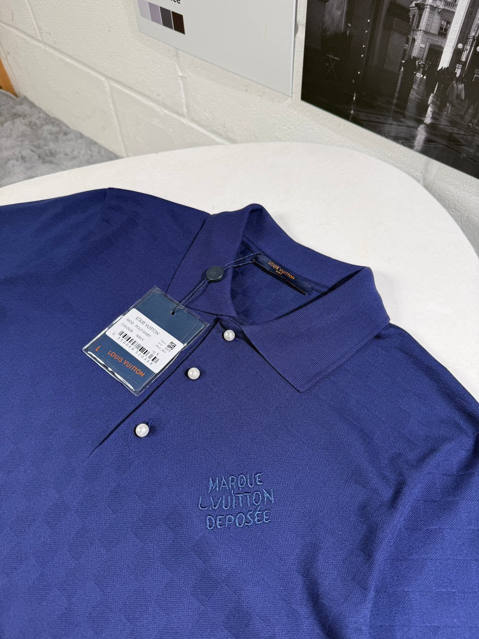LVE DAMIER POLO NAVY