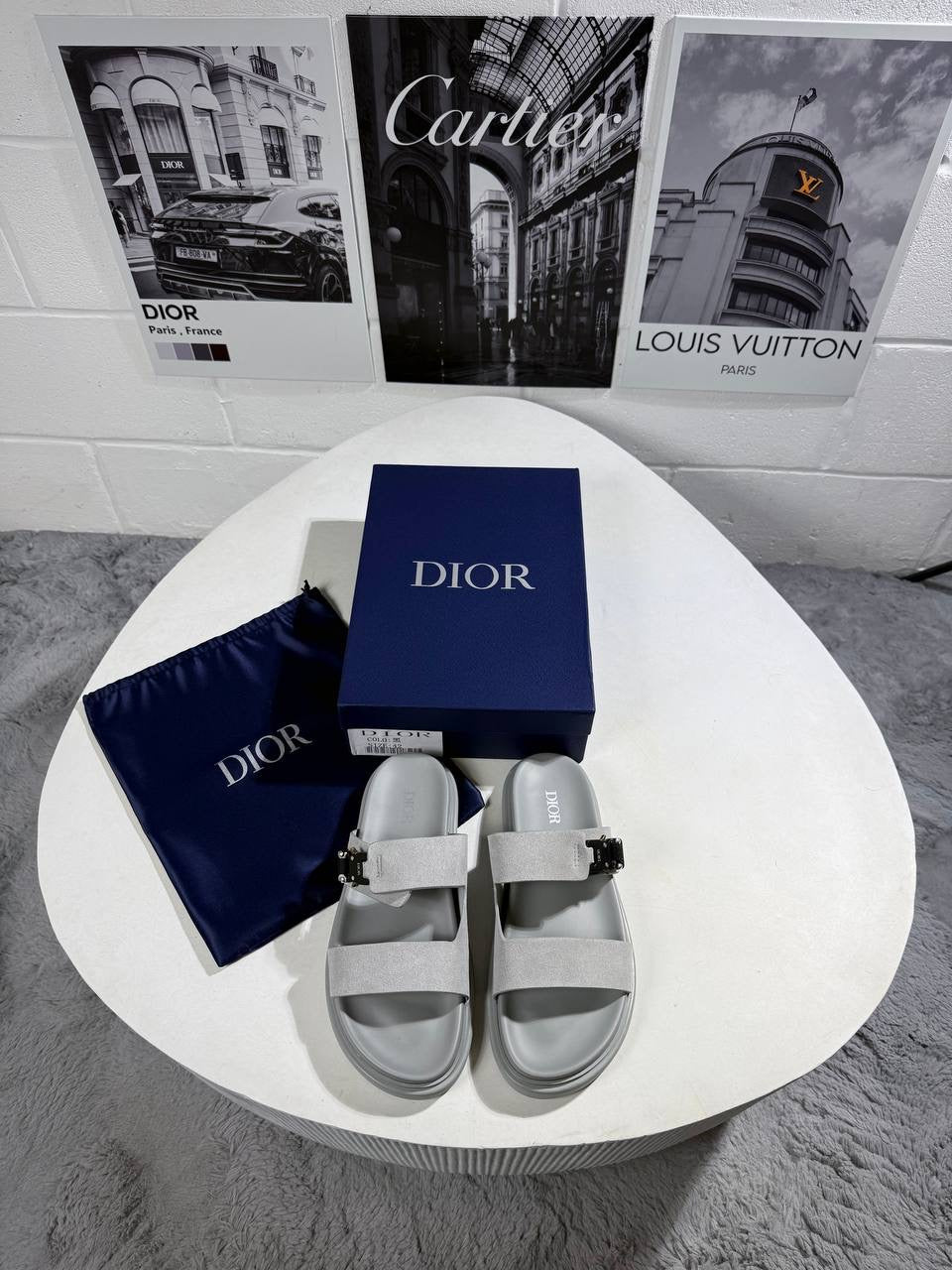 IOR AQUA SANDAL GREY SUEDE