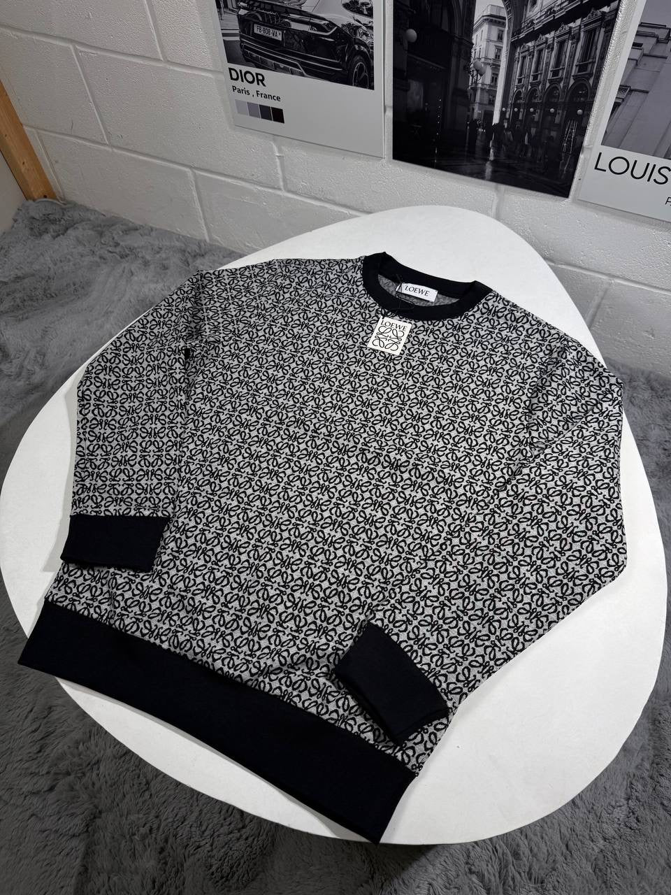 LOWE PATTERN SWEATSHIRT GREY