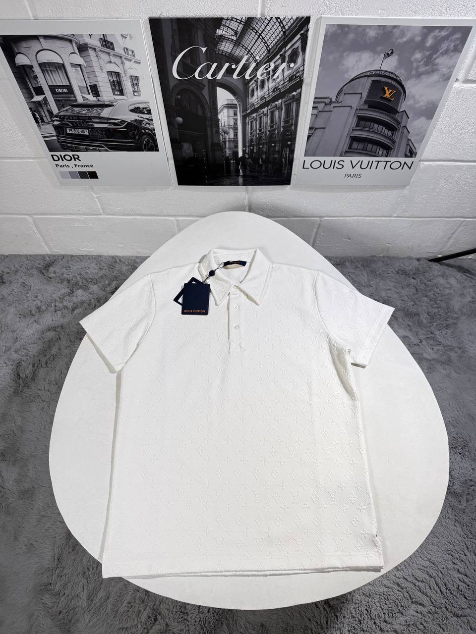 LVE DAMIER PRINT POLO