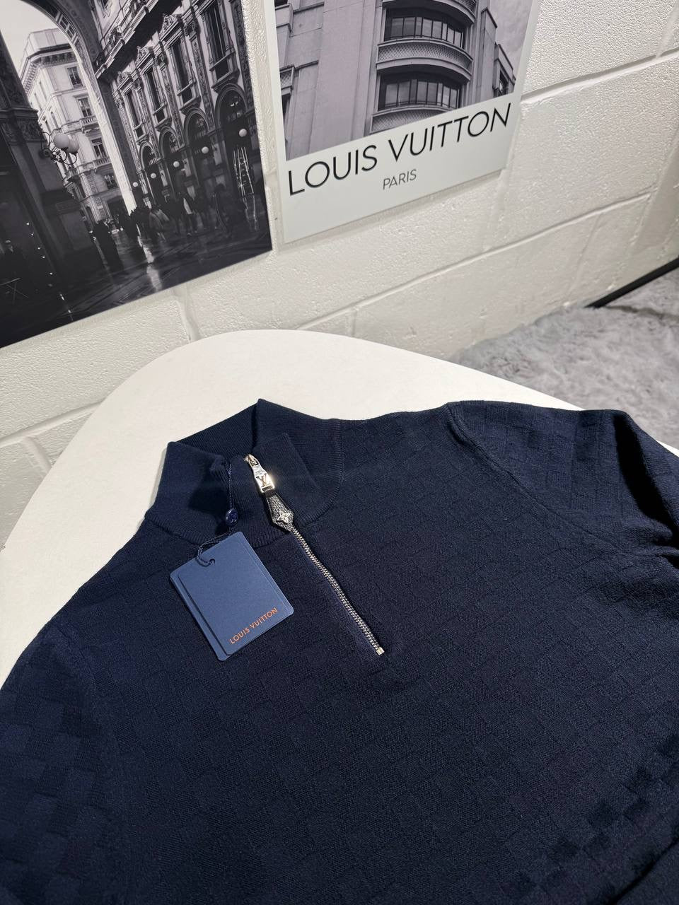 LVE HALF ZIP SWEATER NAVY