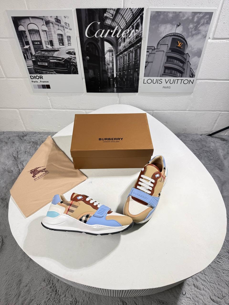 BURB RAMSEY CHECK TRAINER MENS