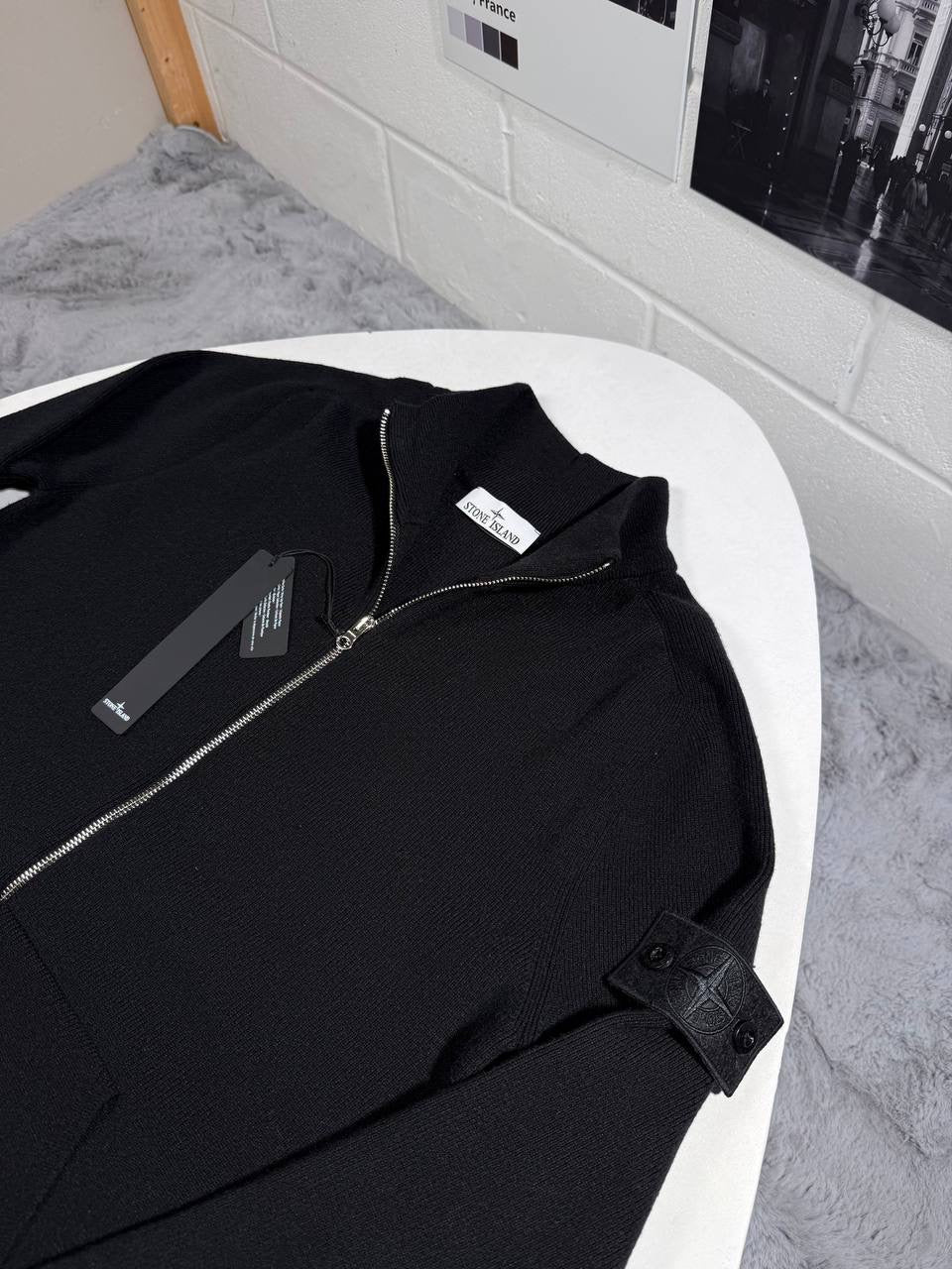 SI ZIP UP SWEATER BLACK