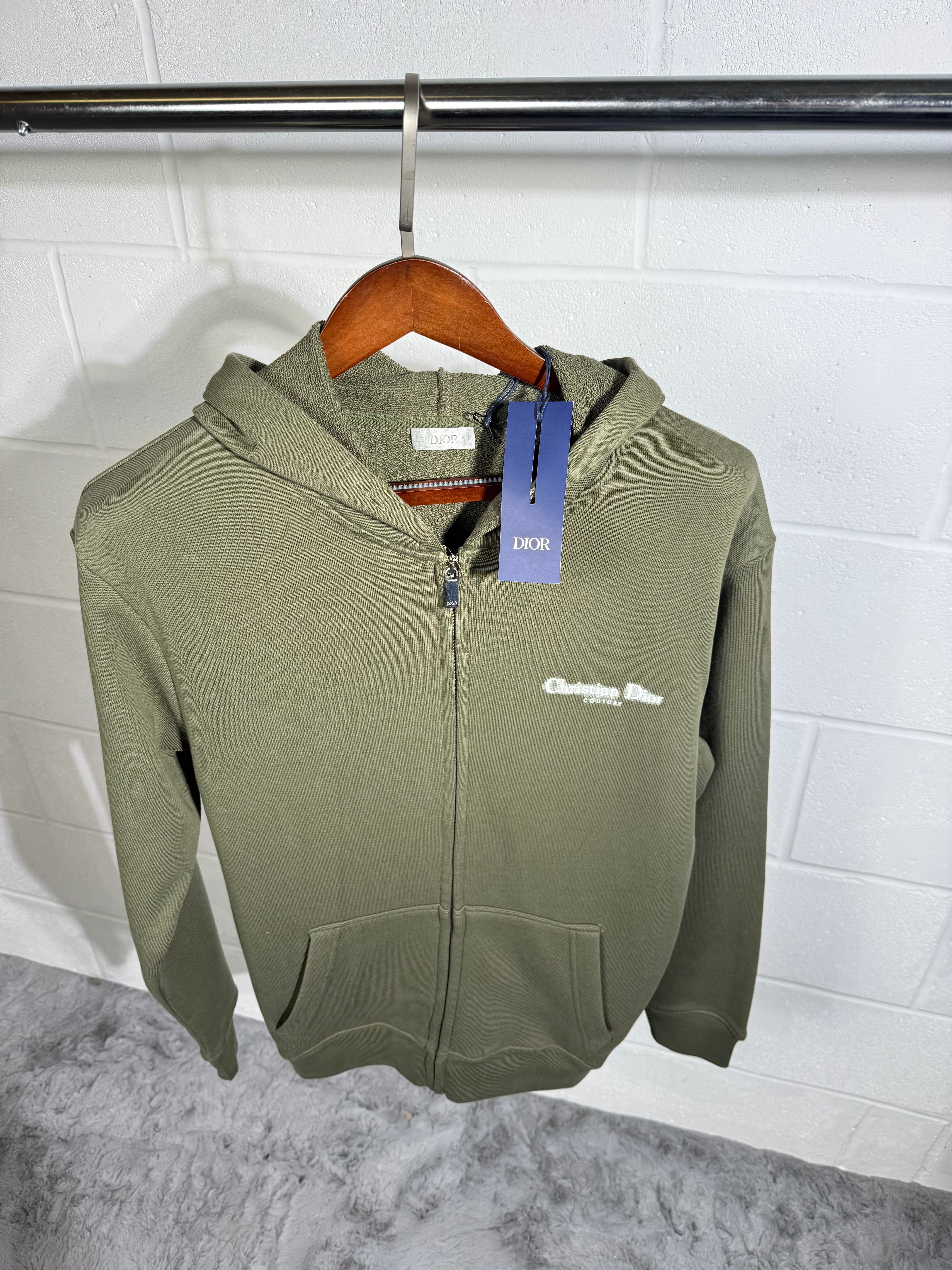 Sweat à capuche zippé CD vert