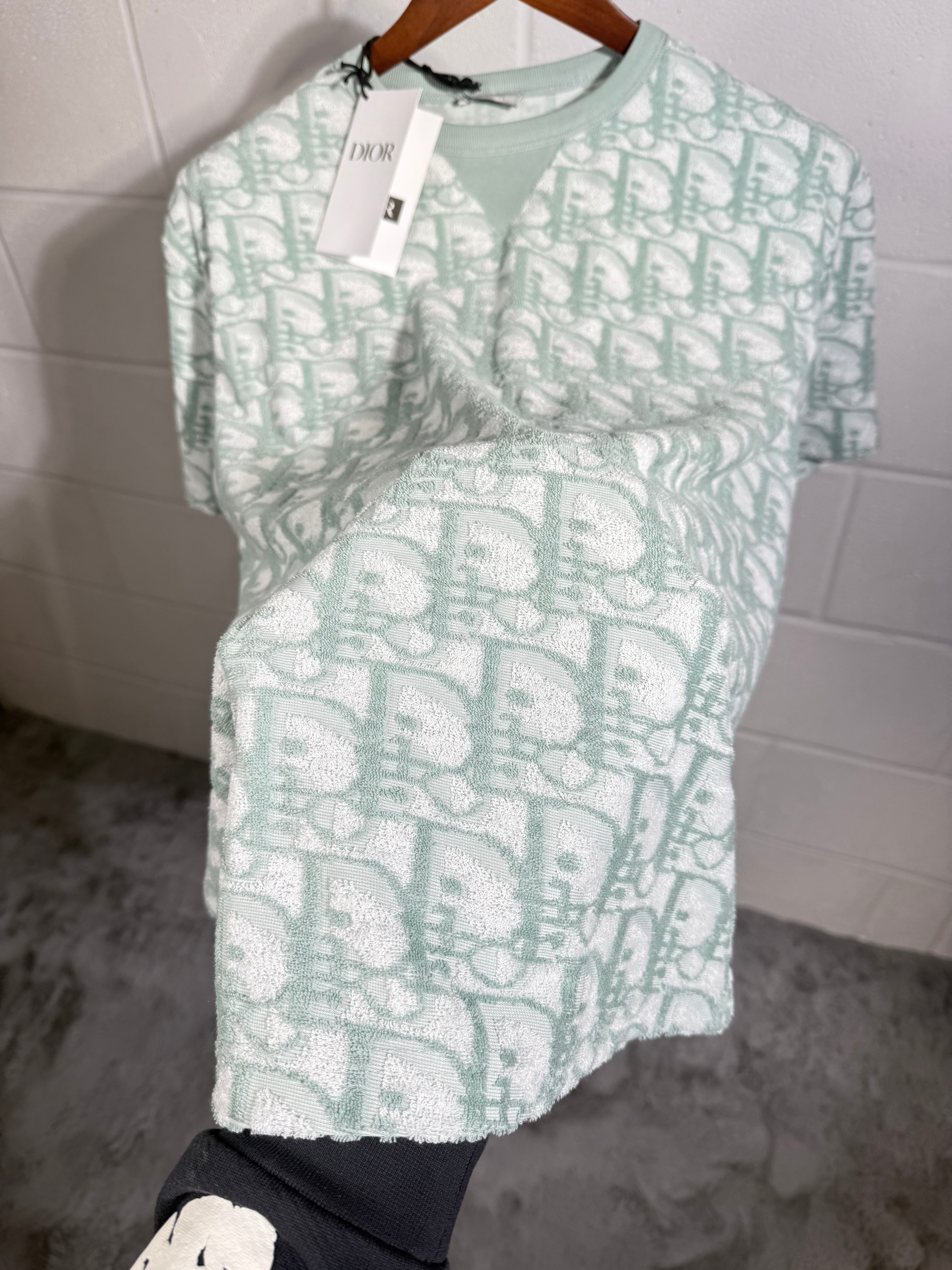 Dior towel t-shirt aqua