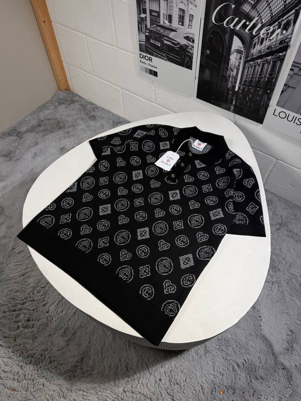 CASA MONOGRAM KNITTED POLO