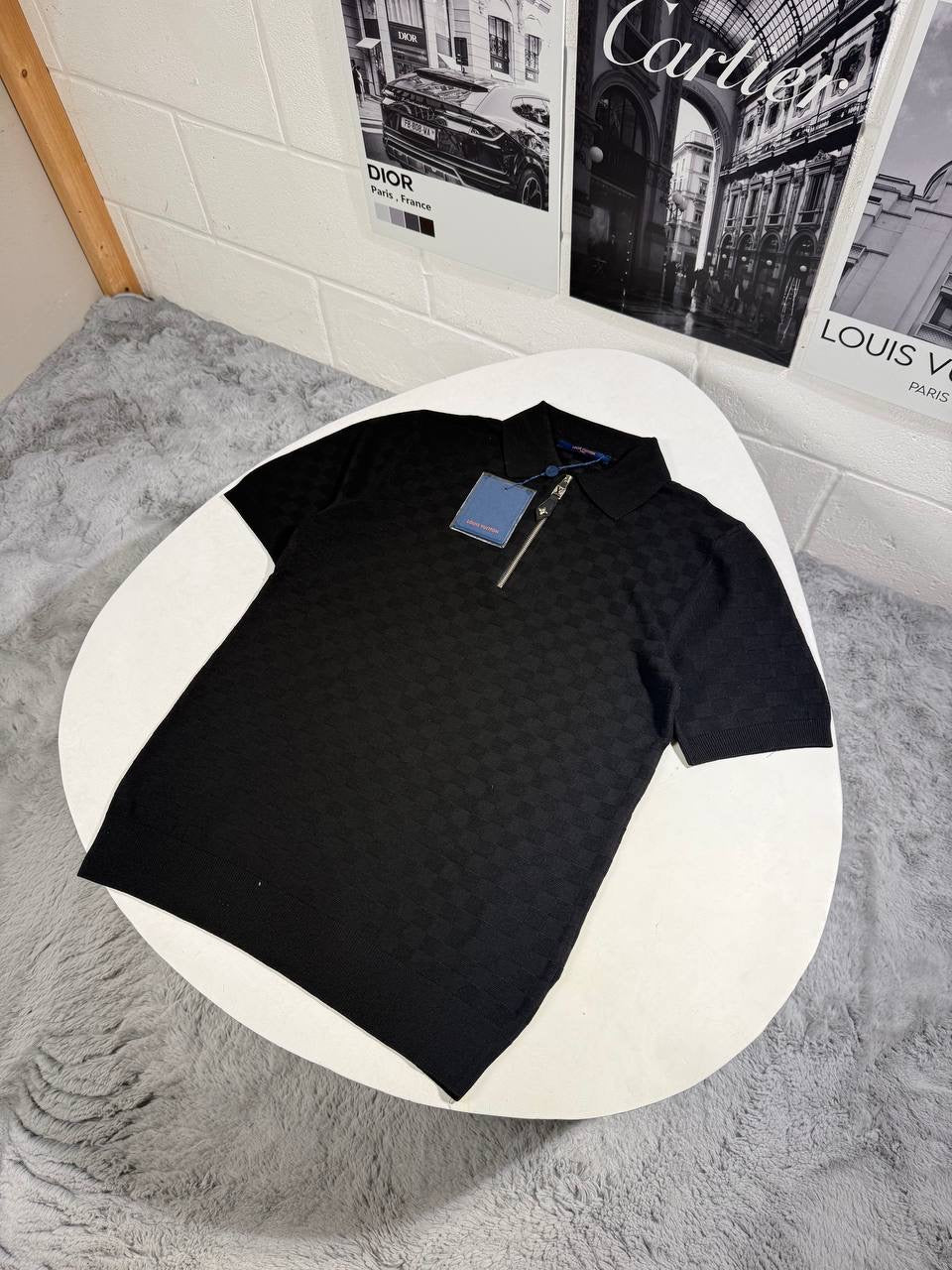 LVE ZIP UP POLO BLACK